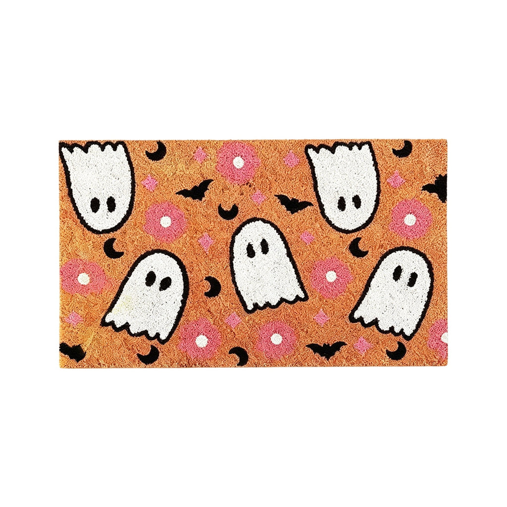 WWC Halloween Door Mat, 32x20 inch Halloween Decor Thick Non Slip Ghost doormat, Entryway Rug for Fall Party Indoor Outdoor Front Porch