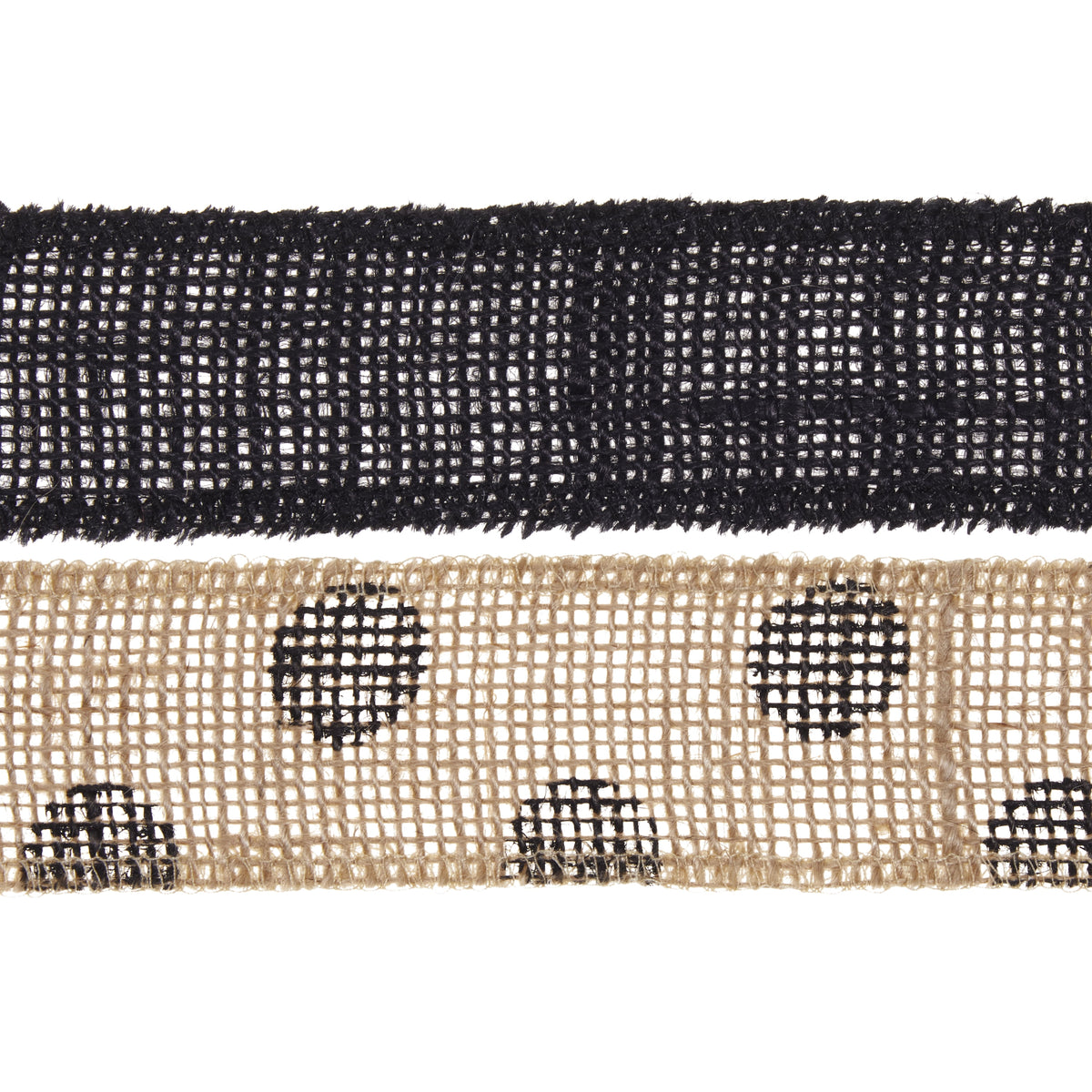 Love, Laugh, Craft Burlap Ribbon Set, 1.5"W x 3-Yds, Natural/White Stripe