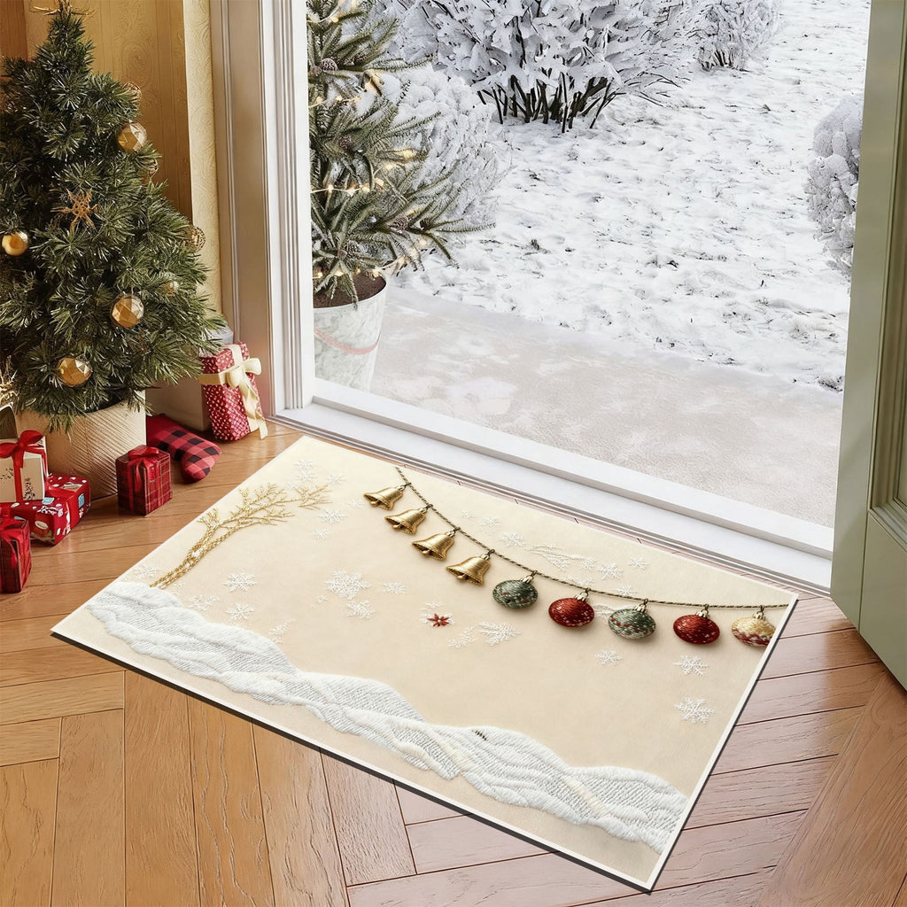 Tupukom Gifts Under 5 Dollars Christmas Doormat With Non Slip Indoor Christmas Welcome Mat with Absorbent & Dirt-Trapping, Outdoor Christmas Tree Door Mat Front Porch Decor 16" x 24" Inch