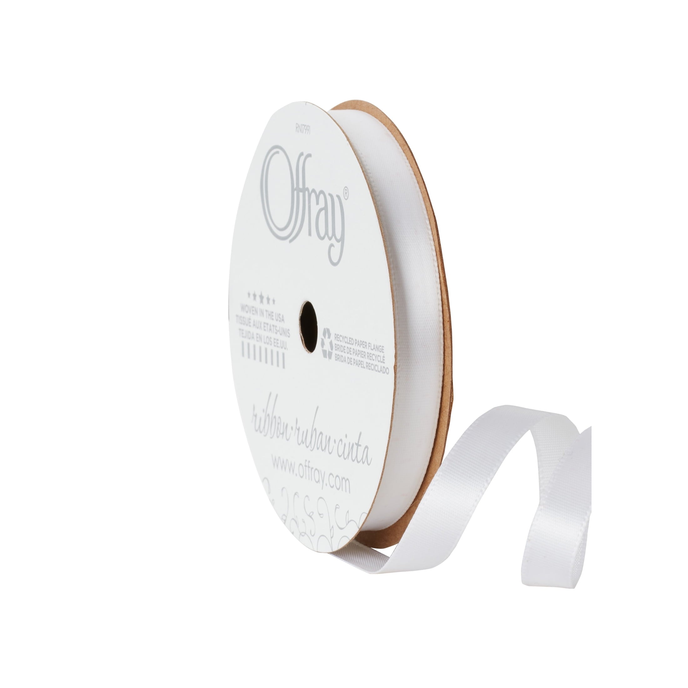 Offray Ribbon, Red Wine 3/8 inch Single Face Satin Polyester Ribbon, 18 feet