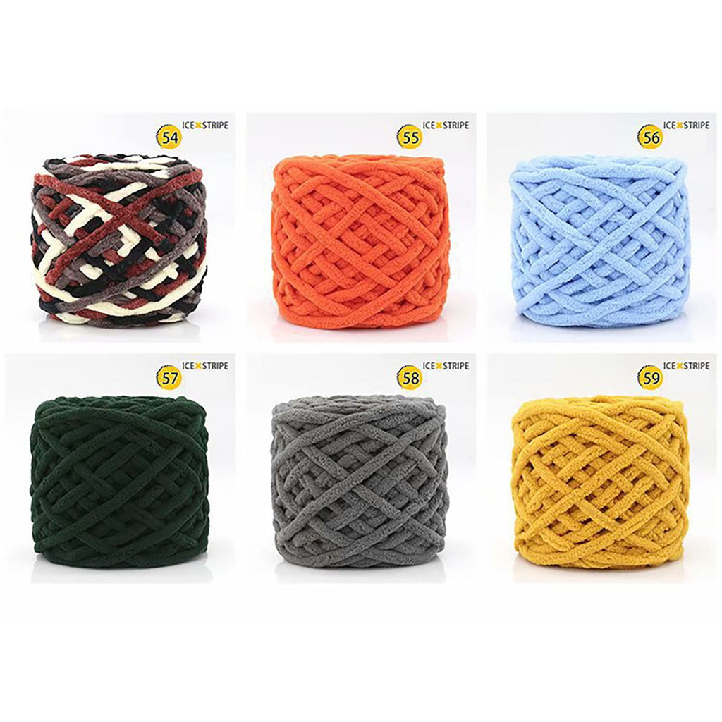 1 Pc Blanket Yarn Chunky Knit Chenille Yarn Soft Velvet Yarn Crochet Knitting Blanket Yarn DIY Craft for Knit Sweaters, Blankets, Shoes, Scarves, Clothes, Dark Green