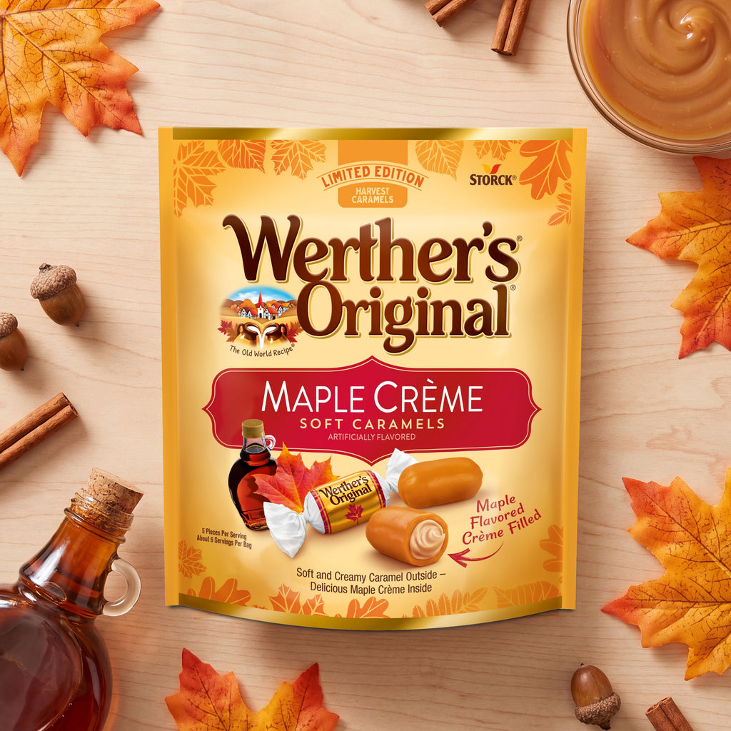 Werther's Original Limited Edition Fall Harvest Maple Crème Soft Caramels, 7.4 oz Bag