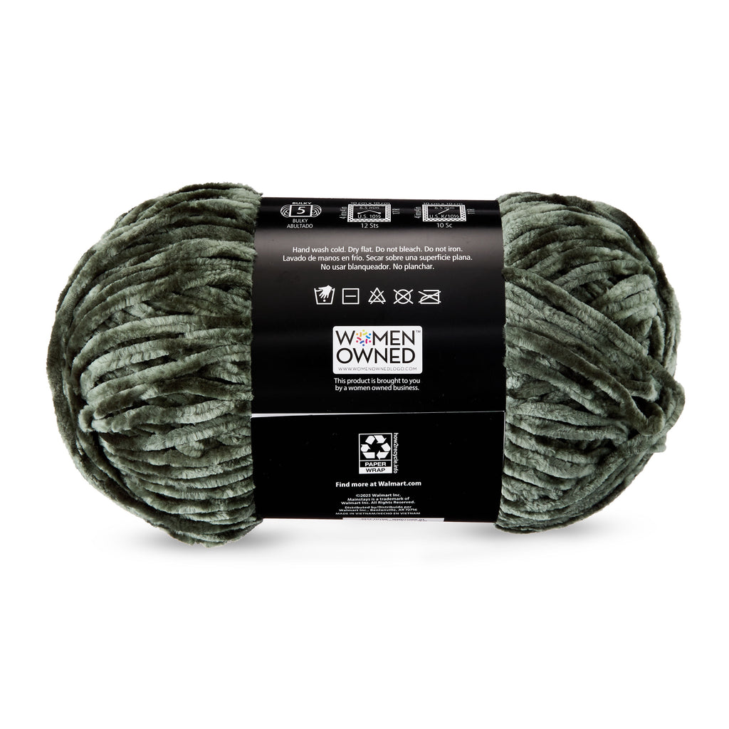 Mainstays Soft Velvety Yarn, 315 yd, Light Blue, 100% Polyester