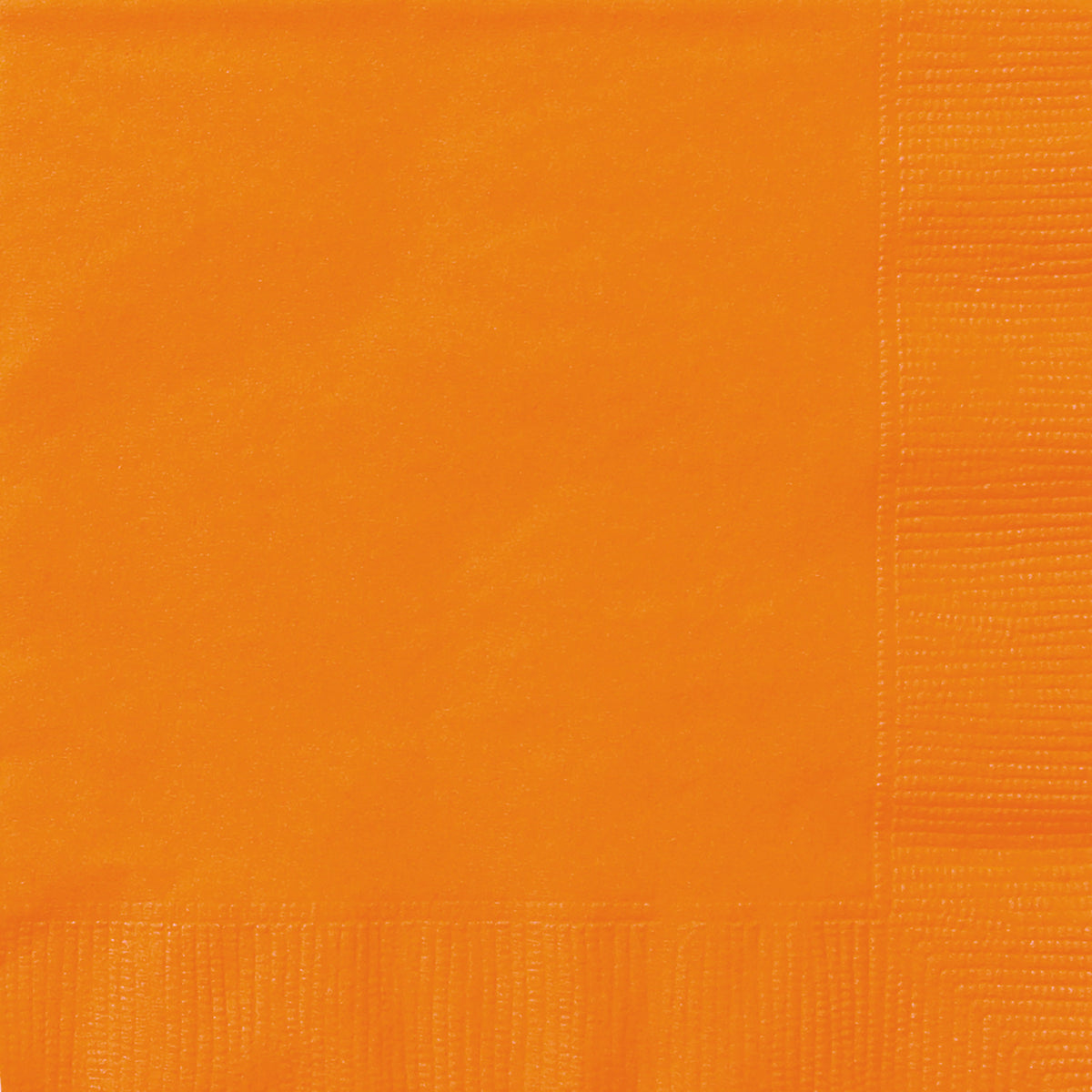 24 Count 6.5IN x 6.5IN Orange Disposable Paper Napkins by Way To Celebrate
