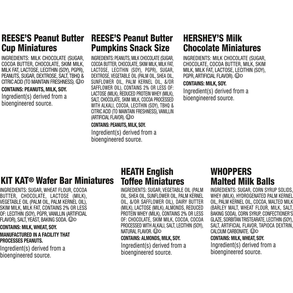 Hershey Assorted, Halloween Candy Bulk Variety Bag, 35.93 oz (110 Pieces)