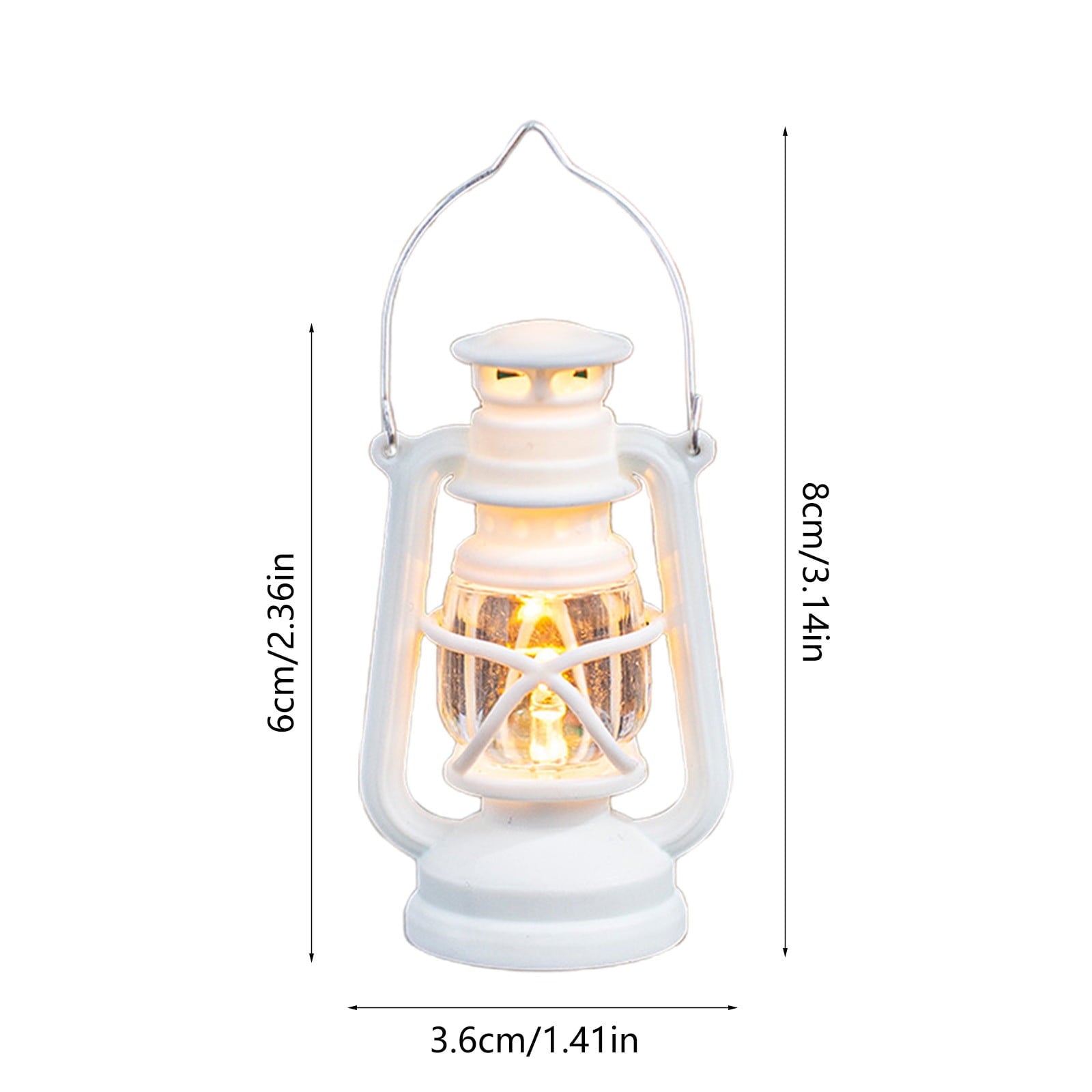 Djiypn Mini Lanterns 2Pack LED Small Lanterns Decorative Indoor Outdoor Hanging Lantern Decorative Candle Light Farmhouse Decor for Weddings Western Camping Party Halloween Christmas Decorations