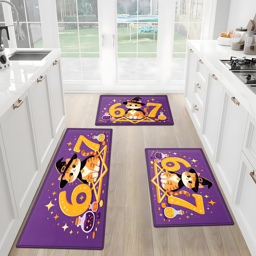 CCTFS Halloween Skeletons Holding Hot Drinks Household 1Pc Flannel Mat and Kitchen Rugs,Soft Non-slip for Bedroom Entryway