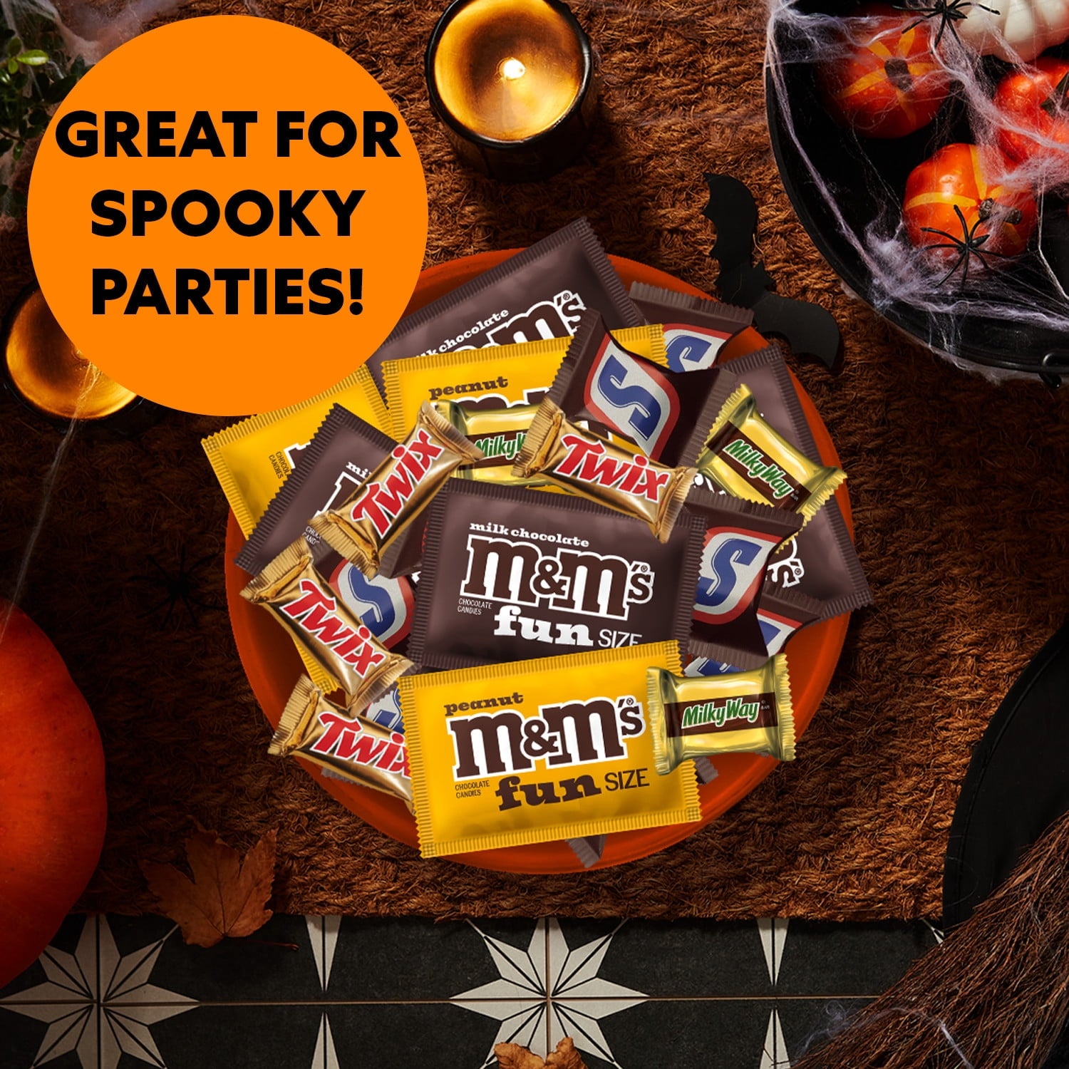 M&M's, Snickers, Twix & Milky Way Chocolate Halloween Candy Variety Pack - 200 Ct Bulk Bag
