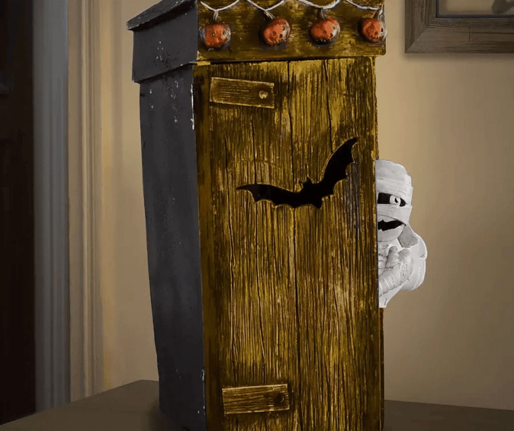 YiJuHui 2pcs Mummy Animated Decor Figurine, Halloween Props, Outhouse Mummy Statue, Halloween Decoration for Bathrooms Restaurant Hotel