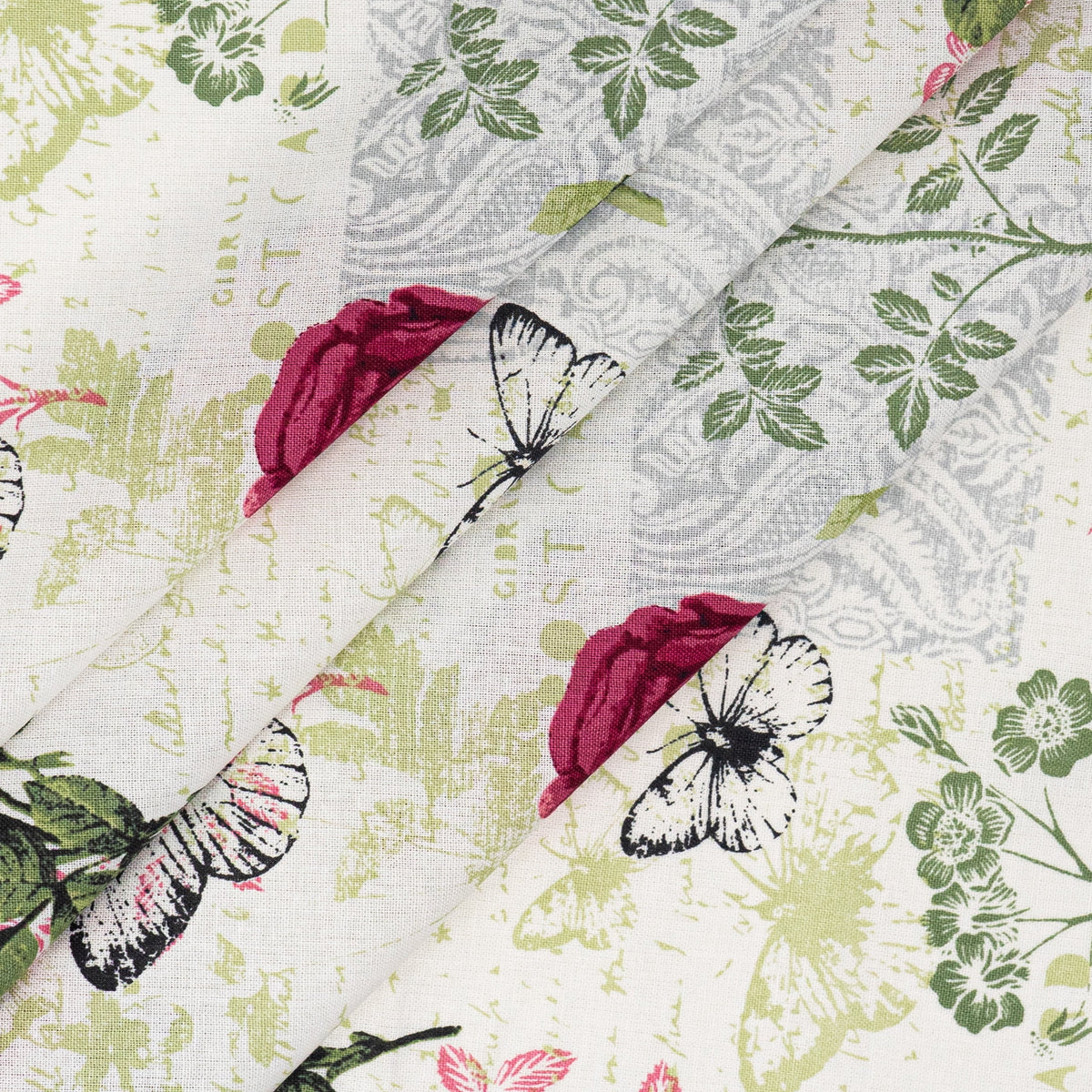 Waverly Inspirations 1 Yard Cut 100% Cotton Prints Fabric, Rose Cranberry, 44 in Wide for Quilting & Sewing