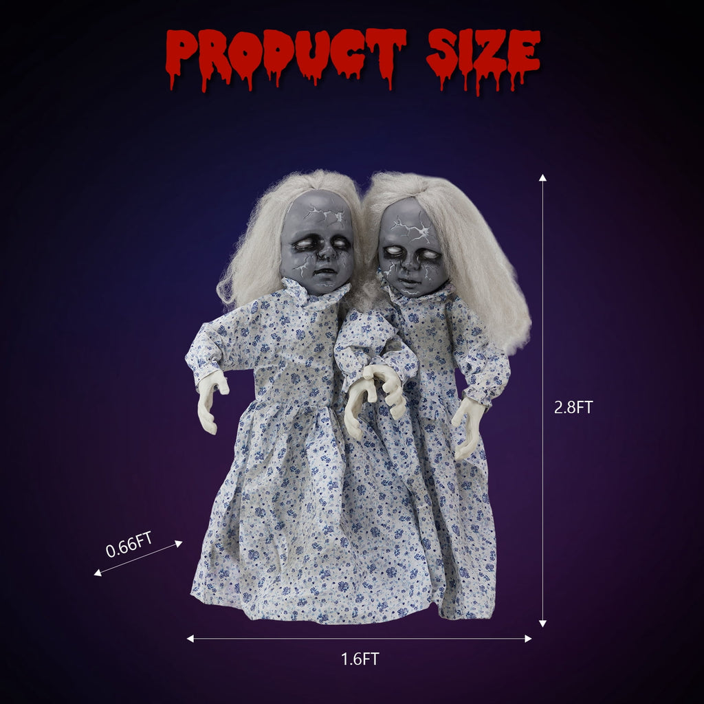 Zimtown Halloween Animatronic Outdoor Decoration, Animatronic Dolls Walking Around,3FT