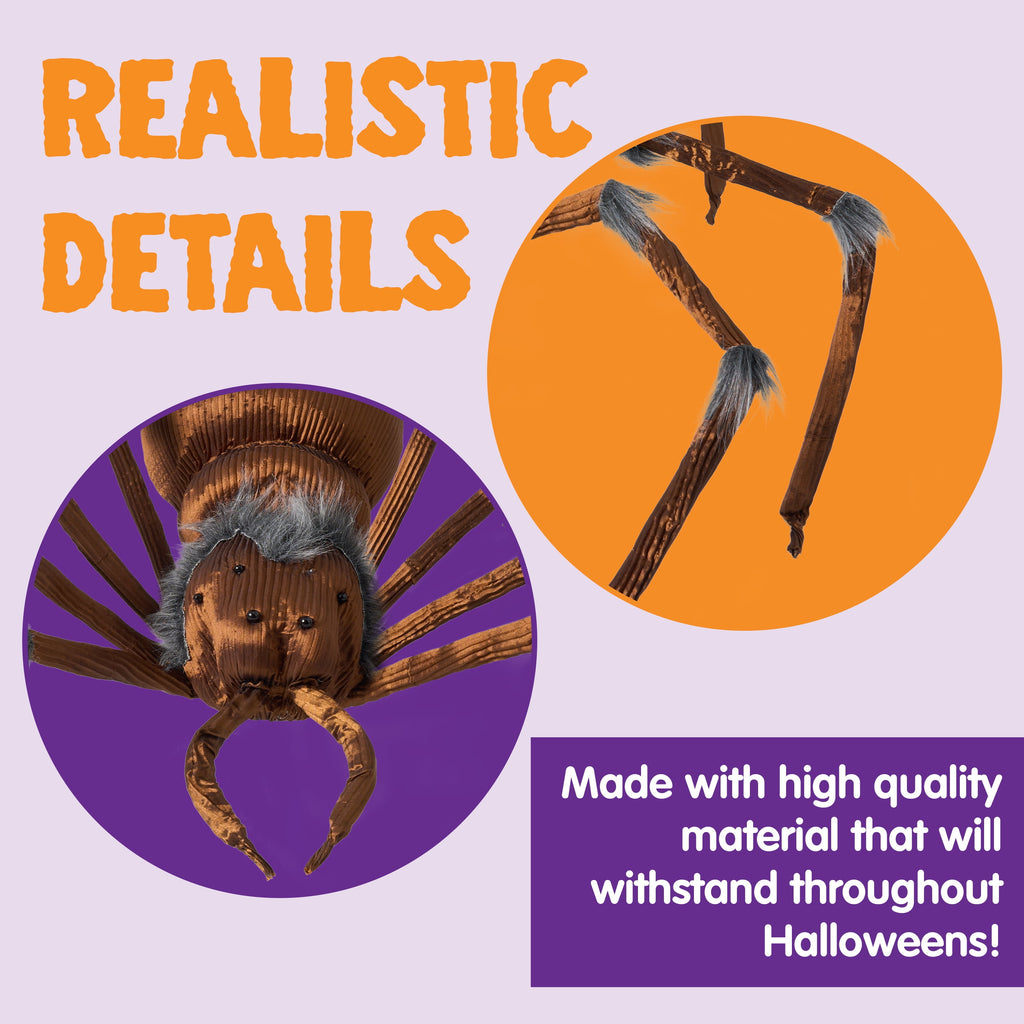 Joyfy 45inch Giant Spider Halloween Decorations,Scary Spider Halloween Outdoor Party Decorations Props Halloween Yard Decorations,Black