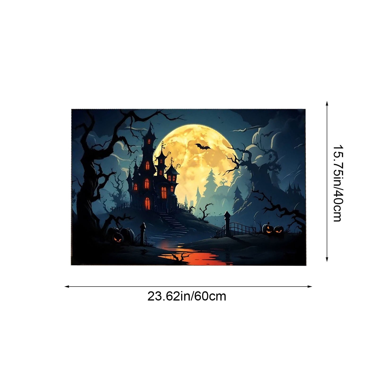 Vggrvlo Under5 Halloween Kitchen Rugs Mats for Floor Non Slip Extra Thick Chenille Door Mat Machine Washable Bath Mats Halloween Decorations
