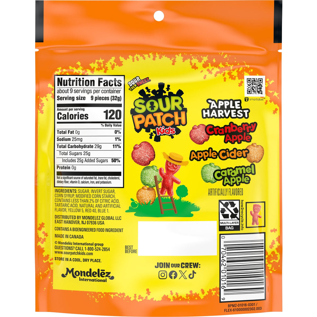SOUR PATCH KIDS Apple Harvest Soft & Chewy Candy, 10 oz