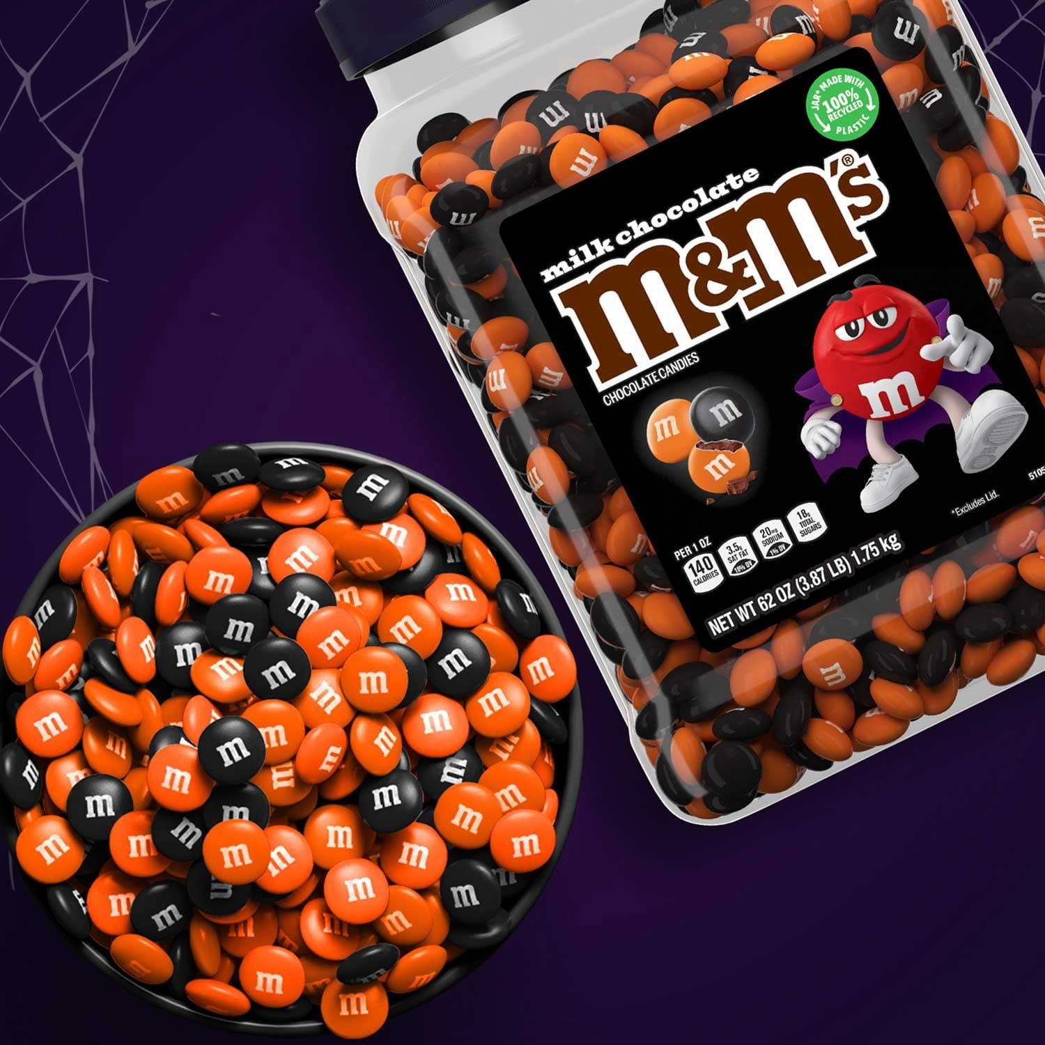 M&M'S Milk Chocolate Halloween Candy, 62 Ounce