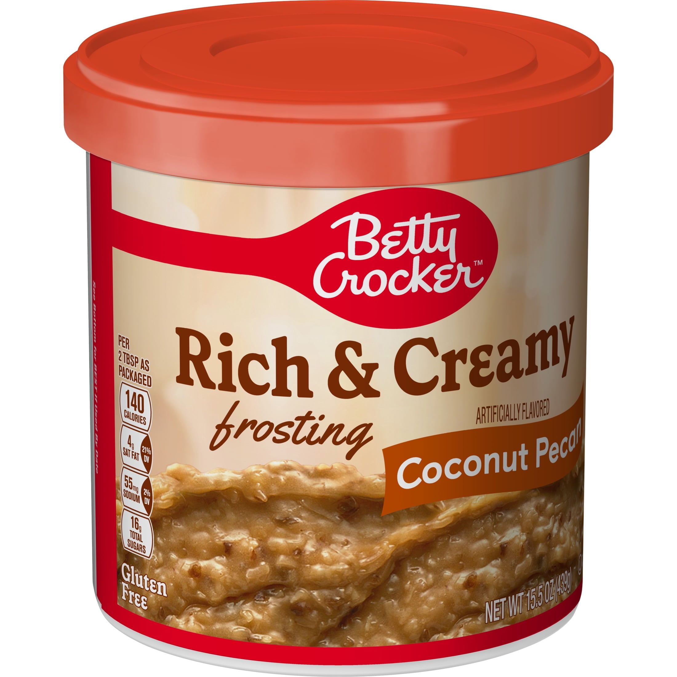 Betty Crocker Rich and Creamy Coconut Pecan Frosting, Gluten Free, 15.5 oz