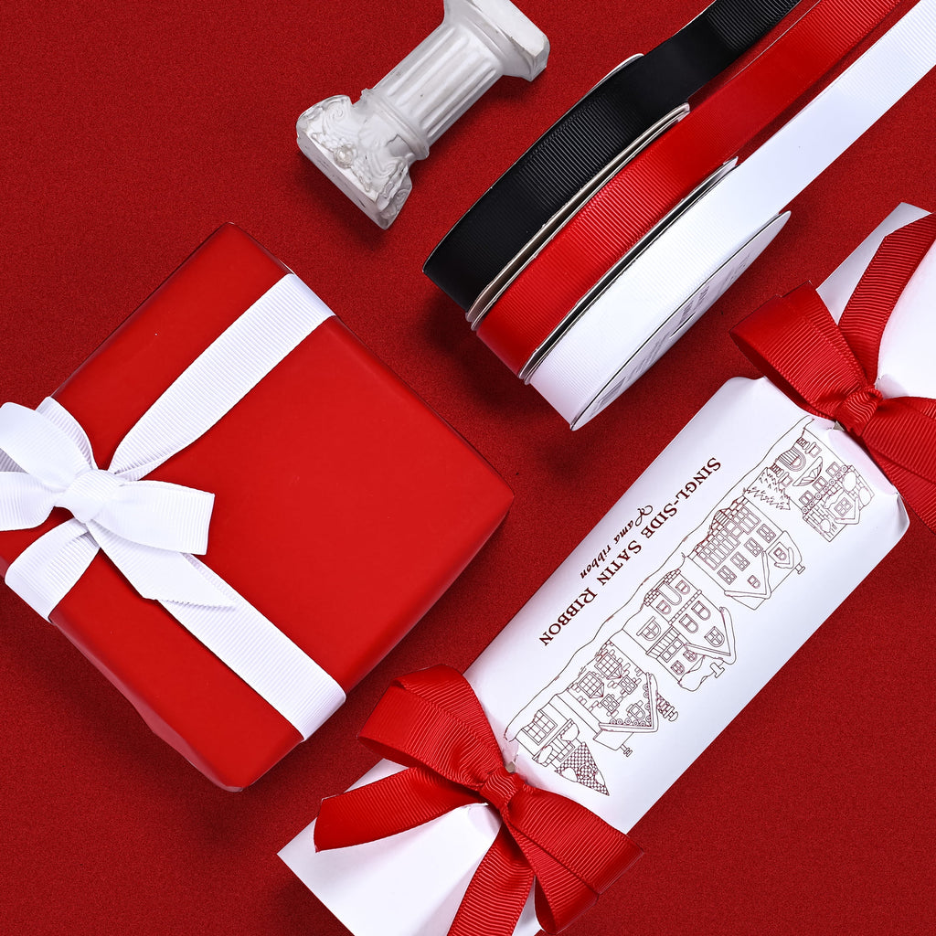 Gwen Studios 5/8" Red Grosgrain Ribbon, 7 Yards