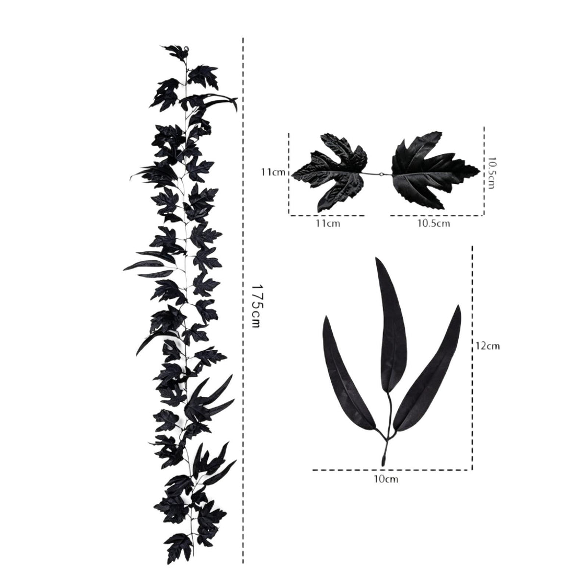 WKSCLPAI Halloween Maple Leaf Garland, Fall Vine Wreaths for Autumn Festivities Decor,Seasonal Garlands for Home,Halloween & Fall Decorations