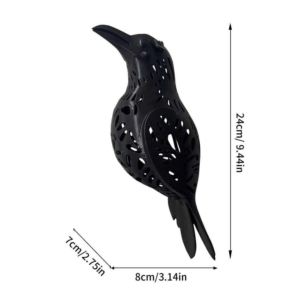 Raven Lantern - 3.15x9.44" Raven Lantern, 3D Gothic Window Decoration | Spooky Pendant Lamp for Gardeners Outdoor Garden Patio Porch Entrance Backyard