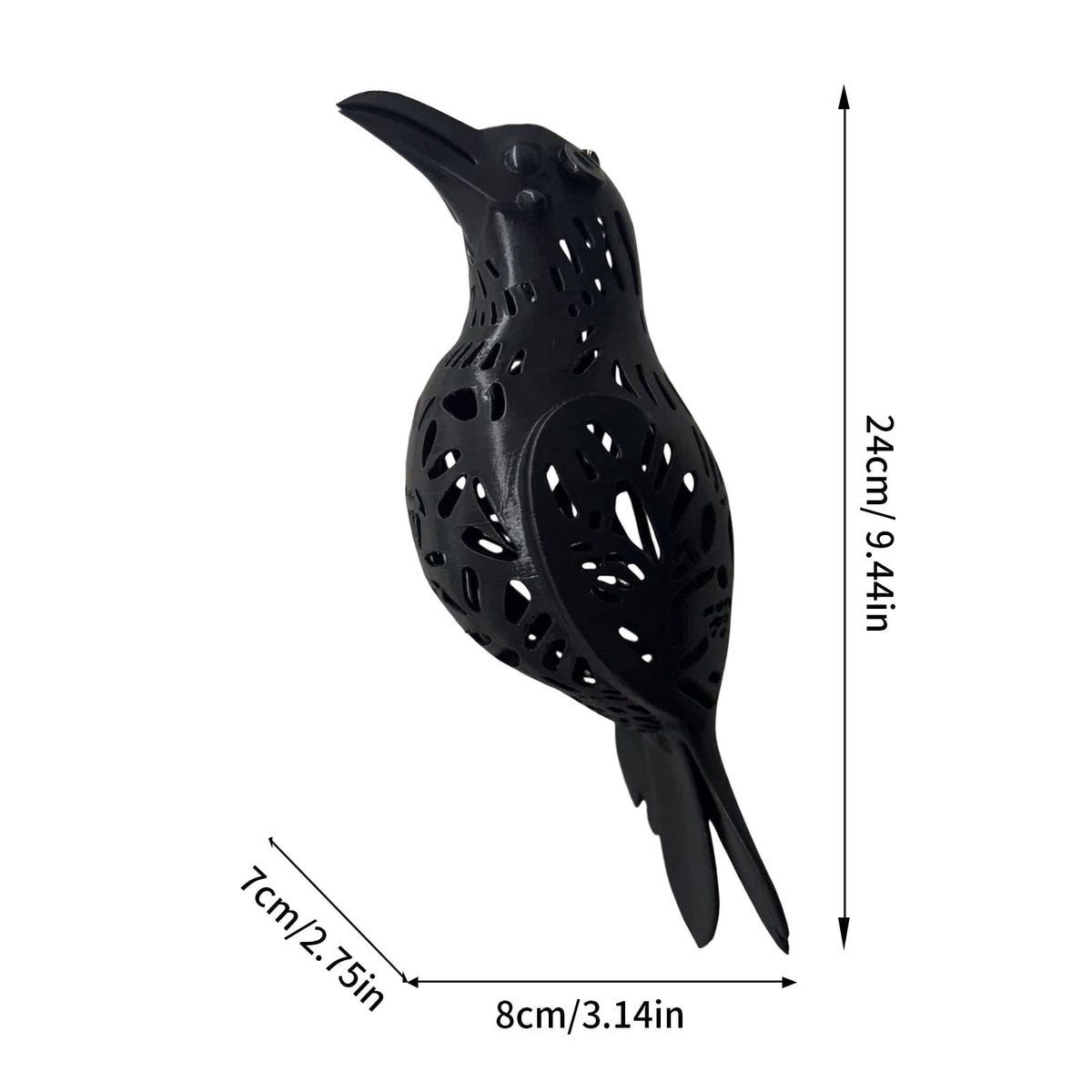 Raven Lantern - 3.15x9.44" Raven Lantern, 3D Gothic Window Decoration | Spooky Pendant Lamp for Gardeners Outdoor Garden Patio Porch Entrance Backyard