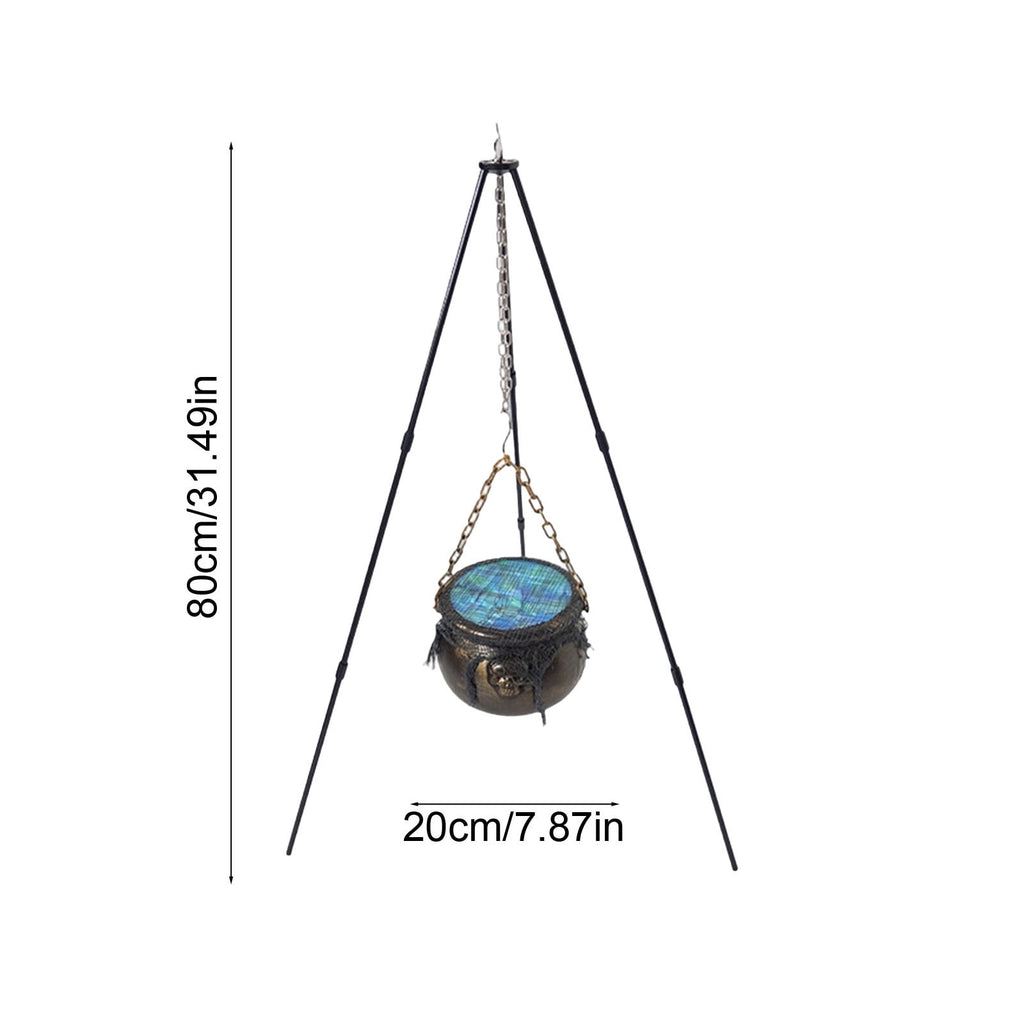 Muecwrye Halloween Decorations Outdoor, Halloween Clearance! Halloween Witches Cauldron on Tripod with Lights, DIY Bubbling Cauldron Set Decor for Home Porch Outside, Halloween Party Supplies
