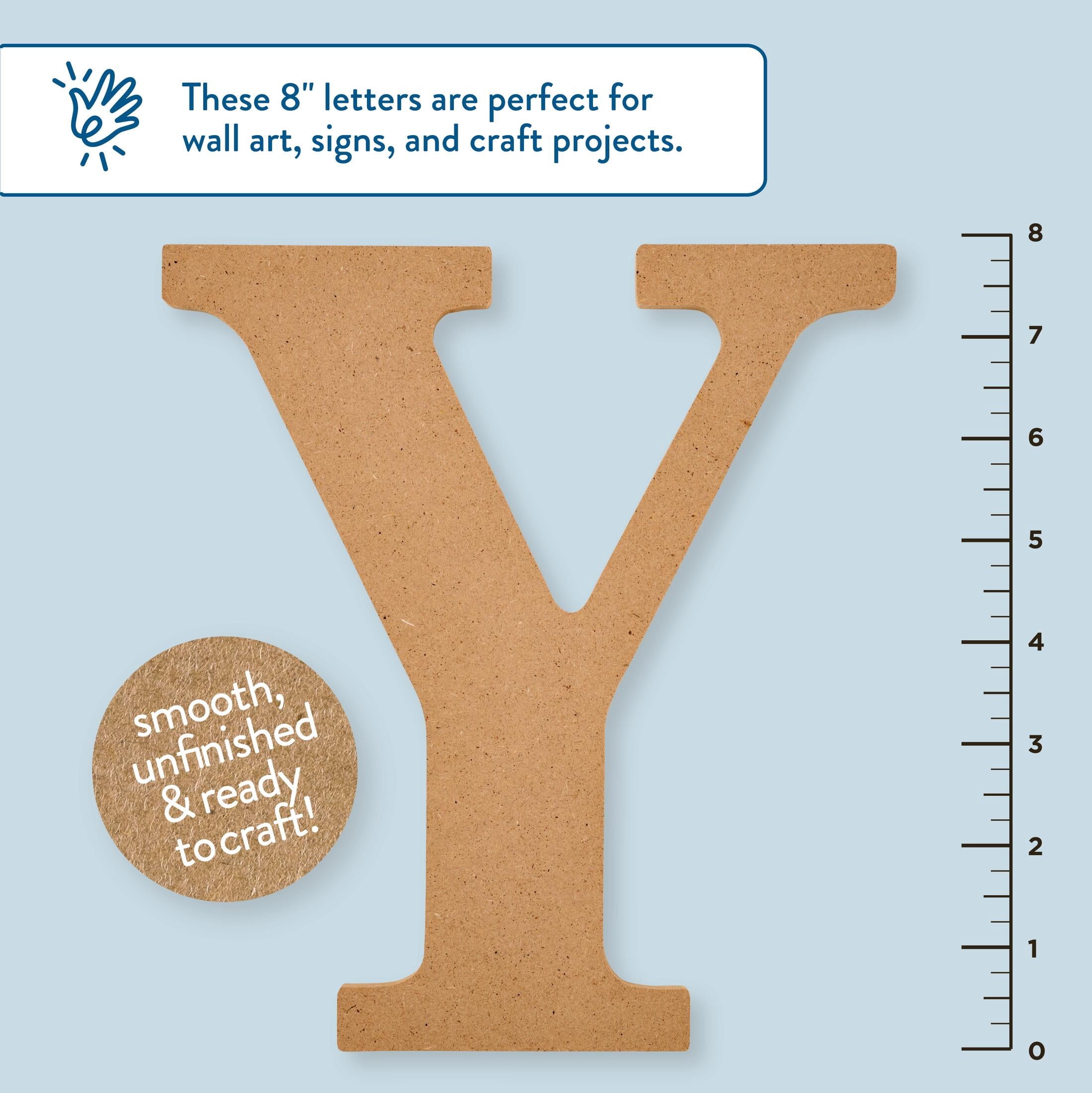 Hello Hobby Surfaces Unfinished Wood MDF Letter A, 8 in