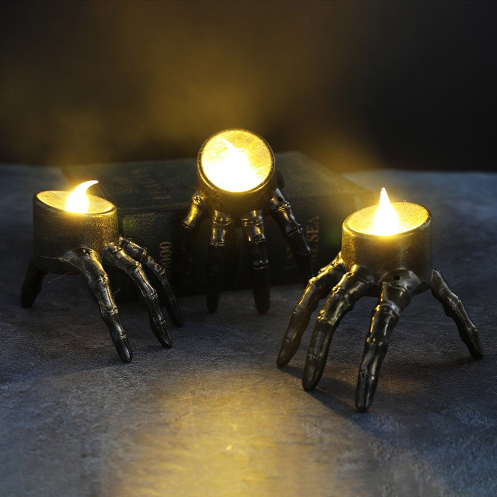 XGFHYJEH Halloween Skeleton Lights Decorations, Halloween Candle Lamp Decoration Ornament Indoor Outdoor, Halloween Scary Decor for Home Outside Yard Lawn Garden Party