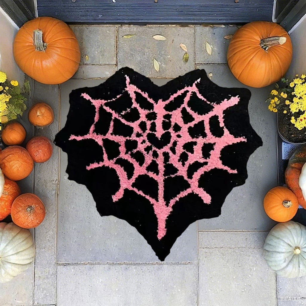Xuniizn Halloween Mat, 16X24" Velvet Halloween Door Mat for Outside Entrance, Spooky Halloween Rug for Outdoor & Indoor, Non Slip Washable Halloween Doormat, Halloween Bathroom Decor