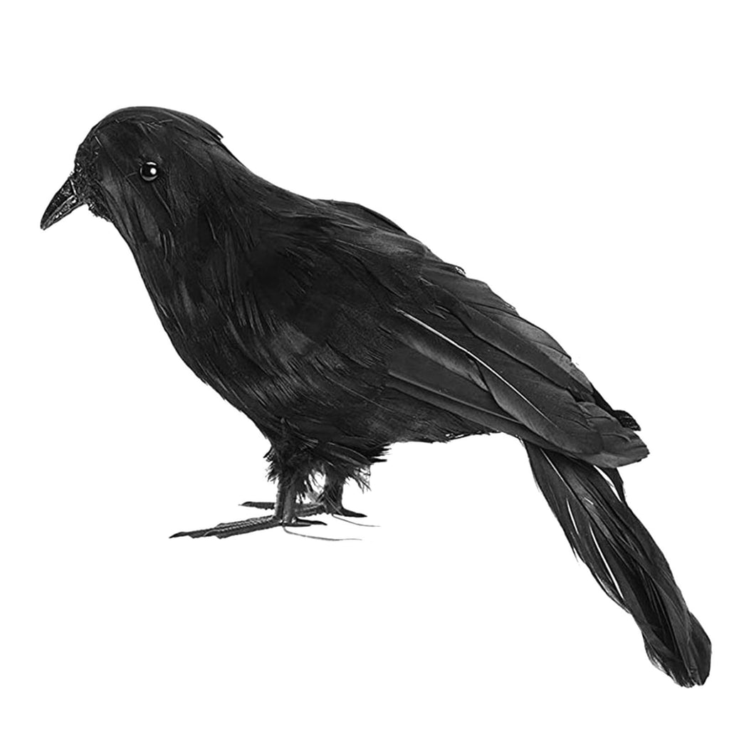 Gothic Mysterious Crow LED Flameless Candle, Luminous Sculpture, Gothic Home Decor Accent, Raven Lamp for Halloween Gifts, Bedroom Bedside, Living Room, Orange