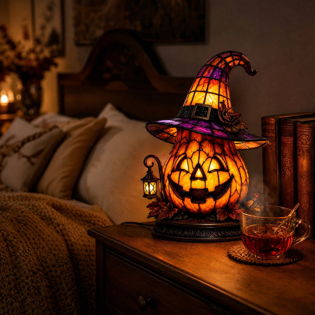 Diceymbol Halloween Decorations and Fall Decor, Halloween Venue Decoration Ghost Props LED Illuminated Ghost Decorations for Tabletop, Mantel, Shelf Indoor Outdoor 9.05 inch