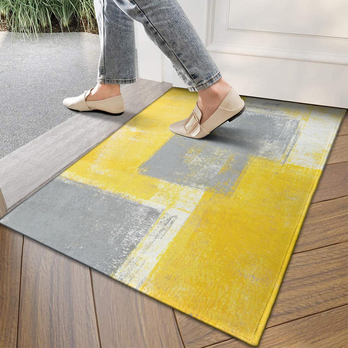 Brown Vintage Tribal Western Non Slip Washable Door Mat Funny Doormat Outdoor Inside Floor Rugs Crystal Velvet 30x17 Inches