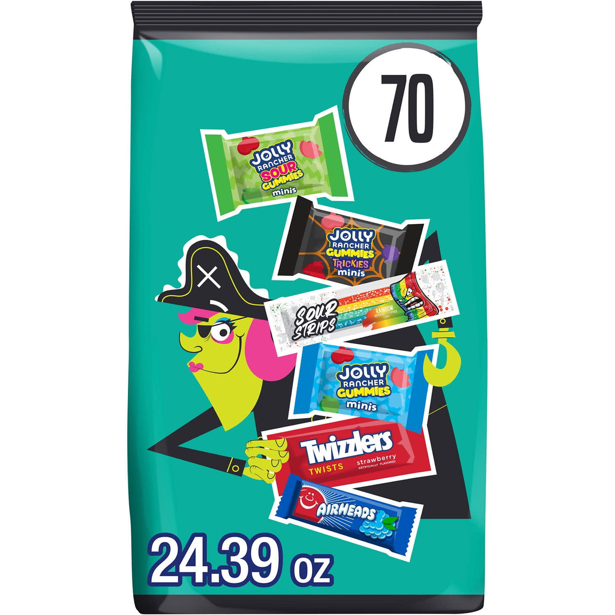 Hershey Assorted Fruit Flavored, Halloween Candy Bulk Bag, 62 oz (175 Pieces)