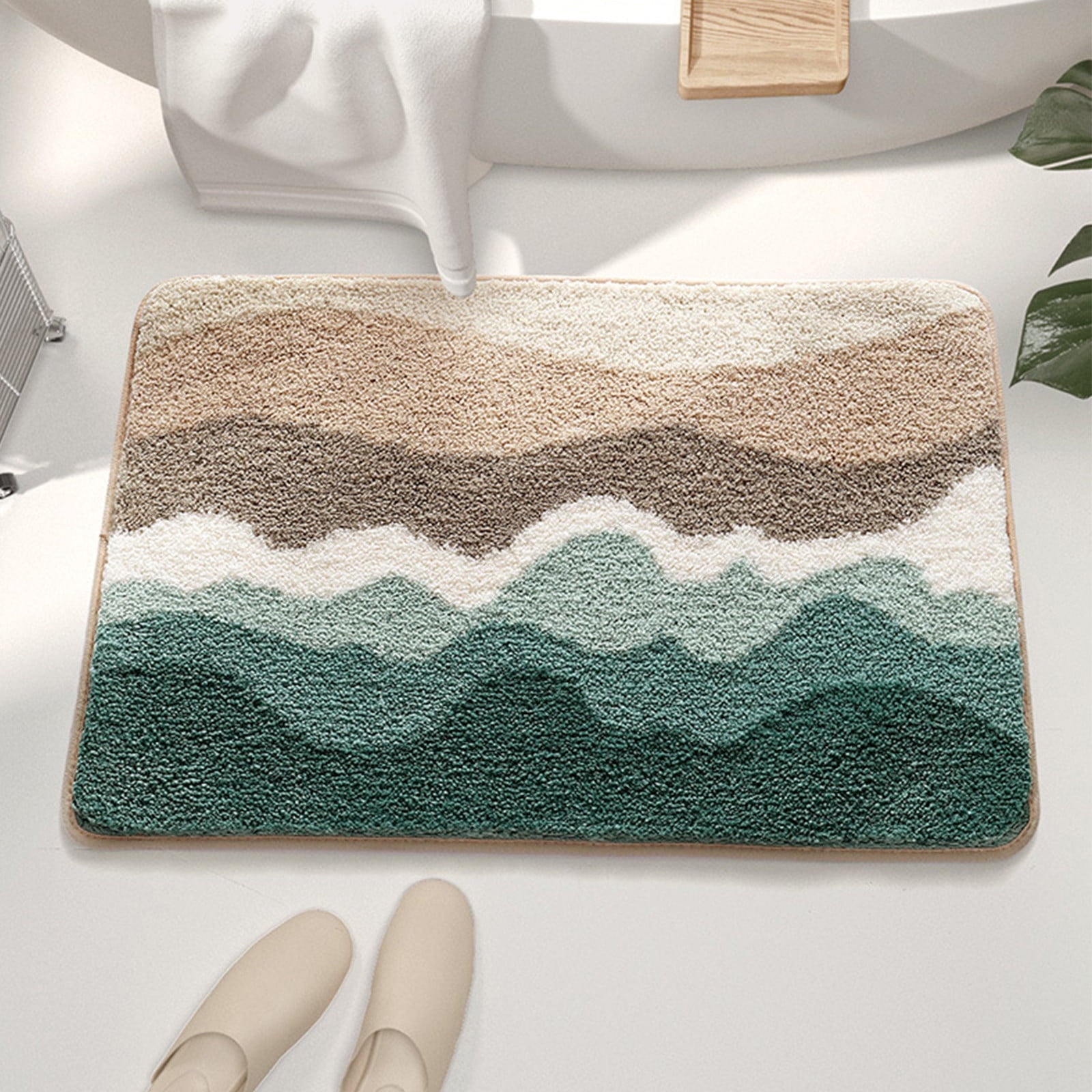 YZEGDCH Bathroom Rugs Yellow Extra Soft Rugs Absorbent Quick Dry Machine Washable
