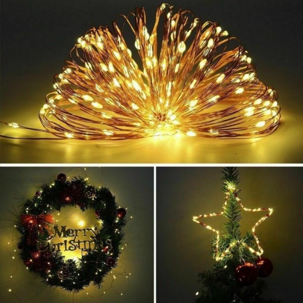 Remote Control String Lights, Led Fairy Lights, 20/50/100/200 LEDs Waterproof Flexible String Lights Battery Operated for Bedroom Home Wedding Christmas Festivals