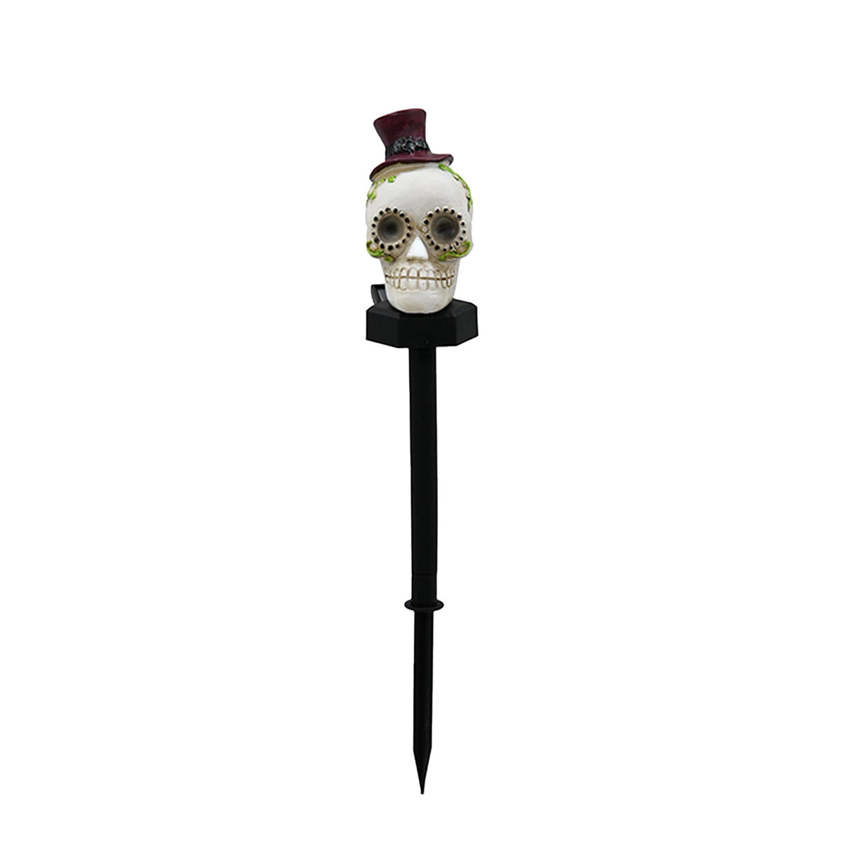 CRAGRSI Solar Halloween Skeleton Stake Lights Outdoor Skull Yard Lights Halloween Skeleton Garden Decor Black Solar Powered Waterproof for Yard, Lawn, Patio, Walkway, Garden, Halloween Outdoor Decor