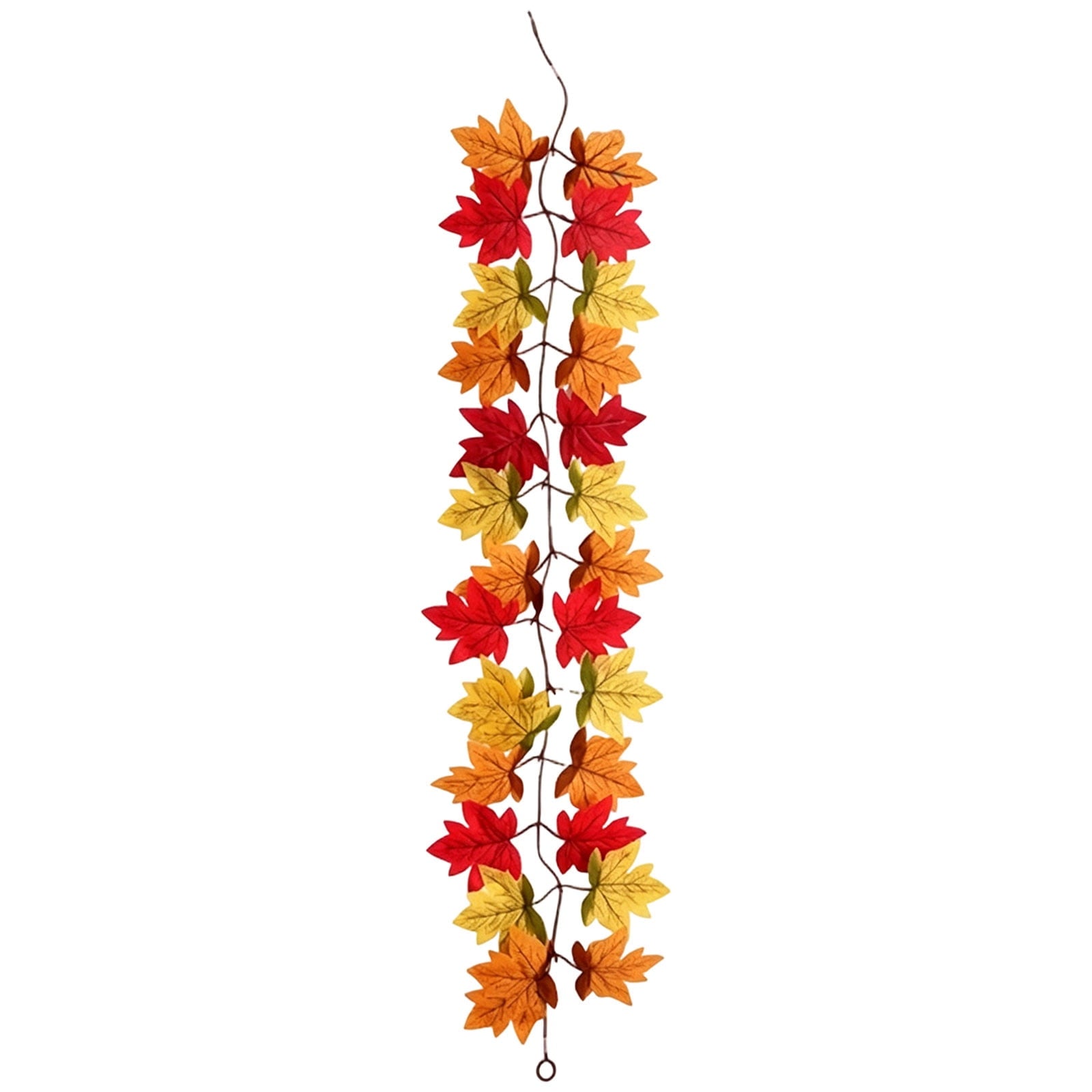 WKSCLPAI Halloween Maple Leaf Garland, Fall Vine Wreaths for Autumn Festivities Decor,Seasonal Garlands for Home,Halloween & Fall Decorations
