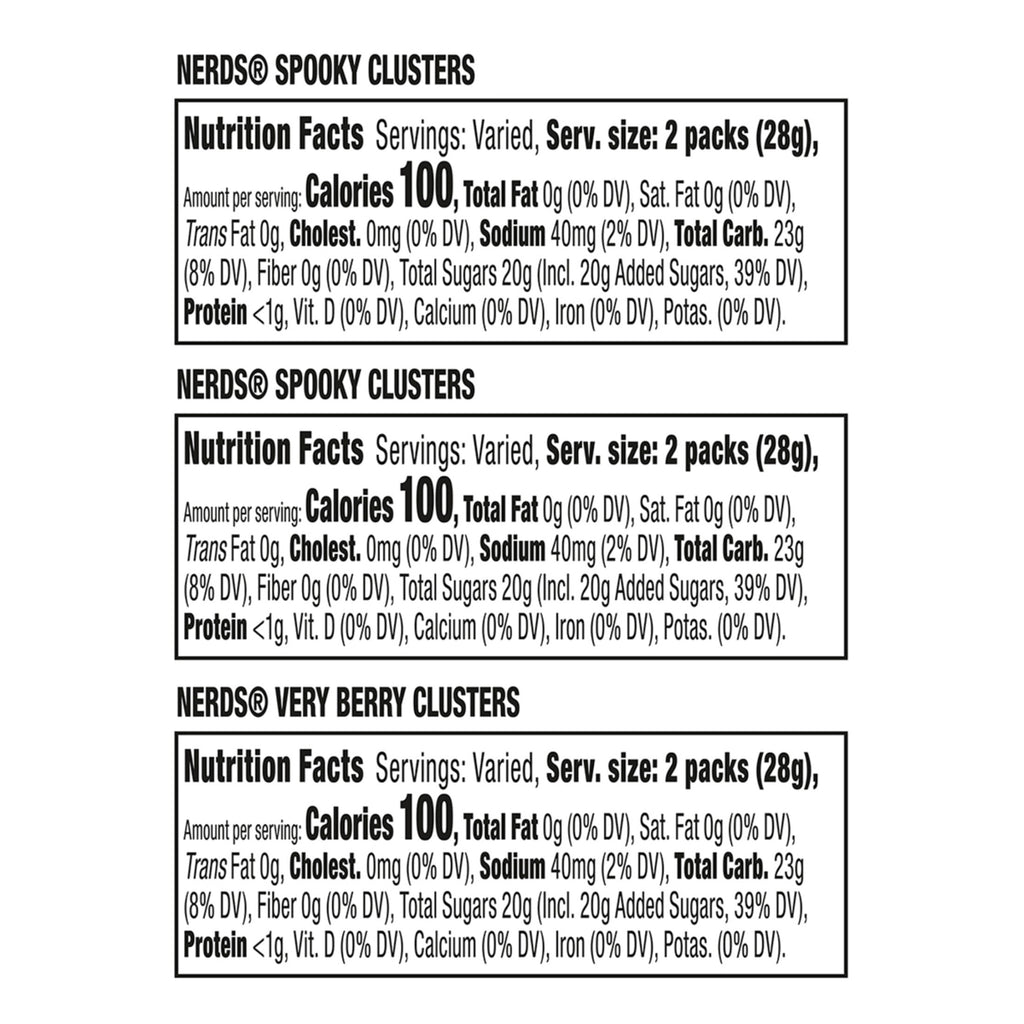 Nerds Gummy Clusters Halloween Assorted Treat Pack, 14 oz, 28 Count
