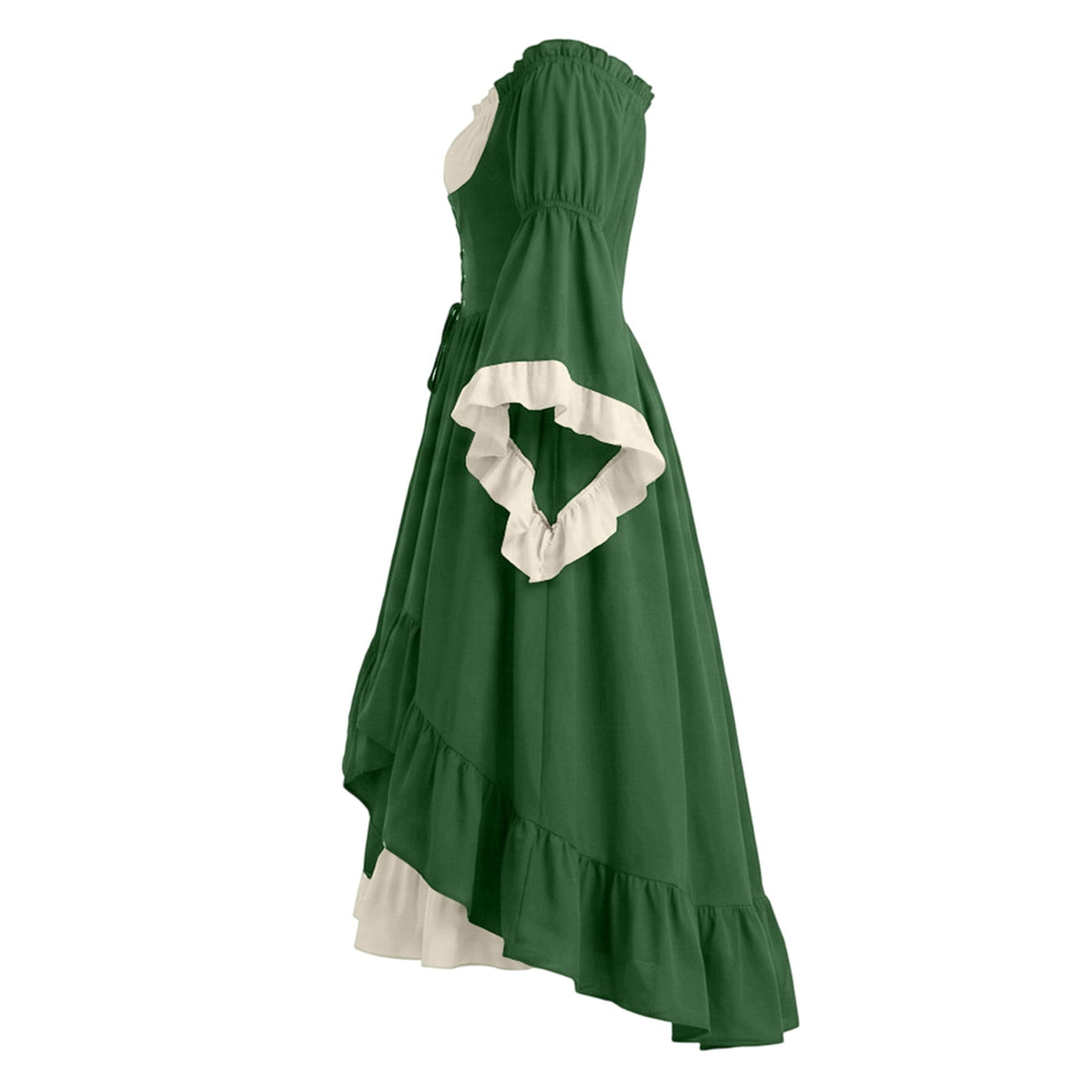 Anmrize Full Length Halloween Dress, Renaissance Faire Outfit, Women Medieval Victorian Gown, Off Shoulder Renaissance Dress, Womens's Medieval Renaissance Costume Cosplay Over Dress, White S
