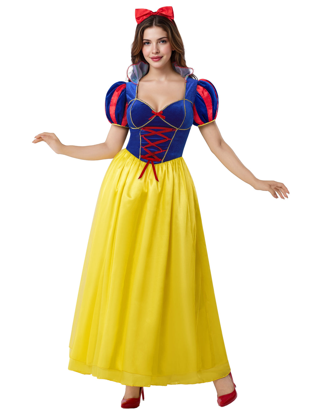 Joyfy Women Princess Costume, Green Dress Fairy for Halloween Costume Party Dress up Role Play M-XXL