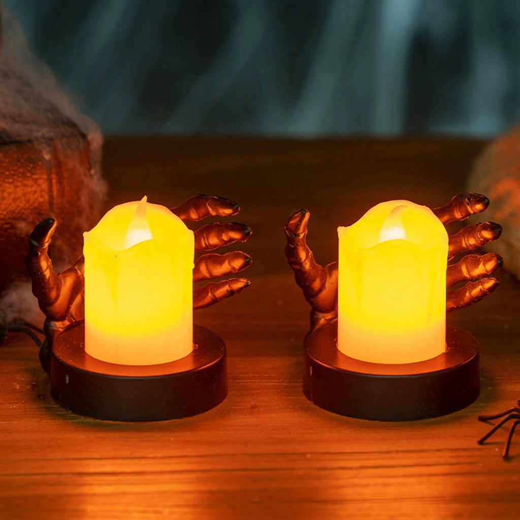 Halloween LED Skeleton Battery Operated Flameless Candle Light For Party Bar & Room Decorations