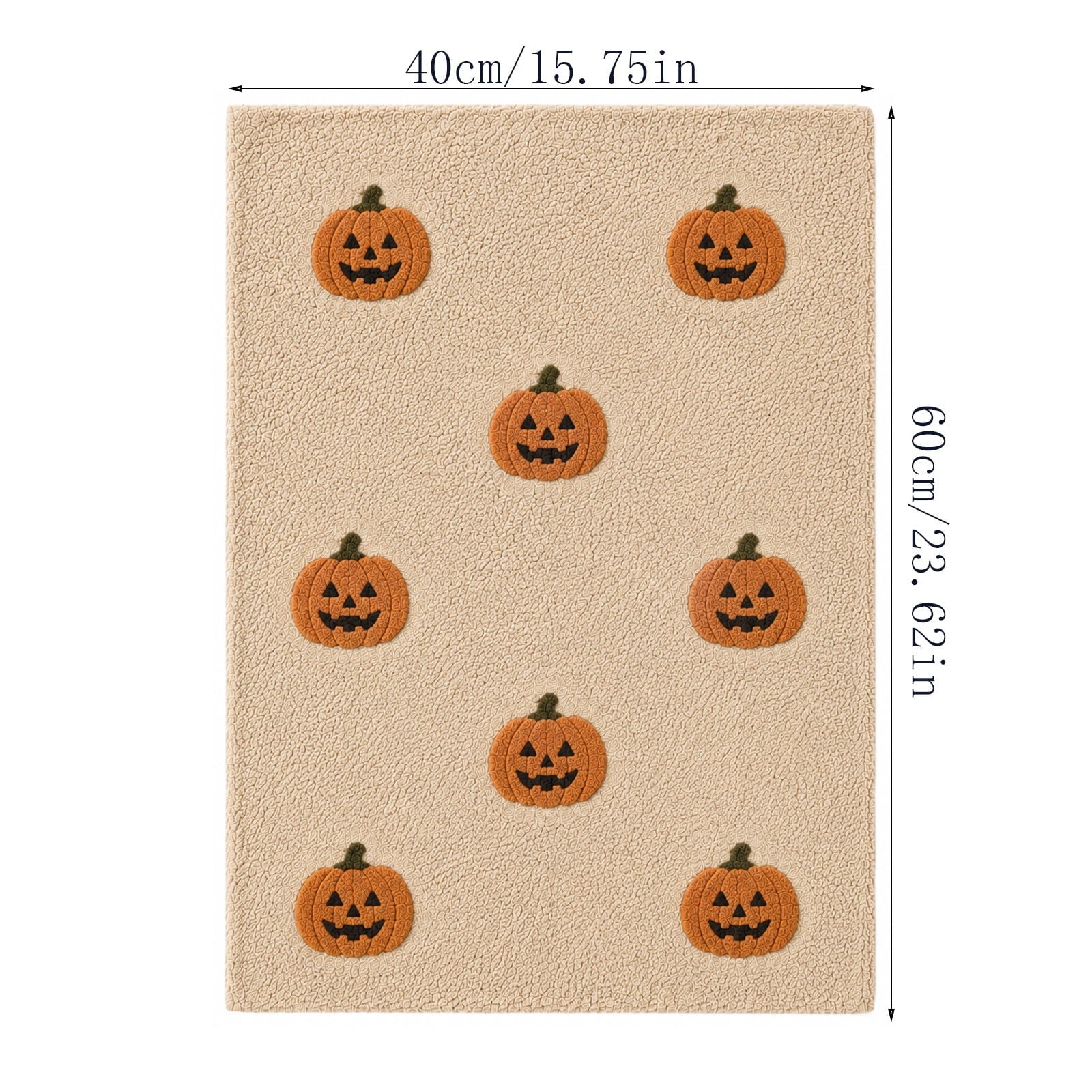 Halloween Thanksgiving Pumpkin Doormat 24x16 Inch, Simple Fall Farmhouse Entrance Mat for Front Porch Patio Home Decor