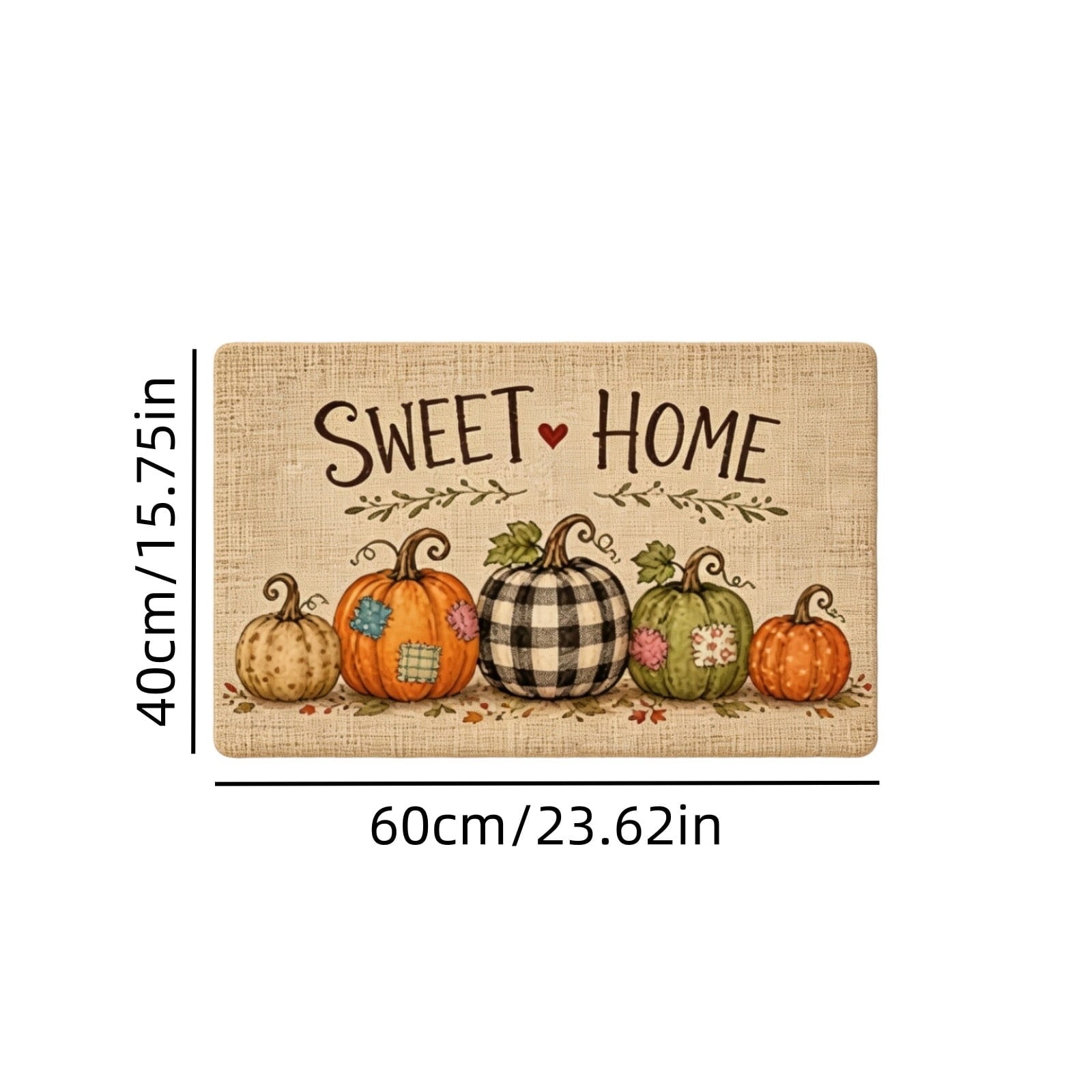 Autumn Door Mat for Entryway, 16x24 Inch, Fall-Themed Floor Doormat for Home Decor, Non-Slip Rug Mat for Living Room, Kitchen, Bedroom, Gifts for Fall Lovers (E)