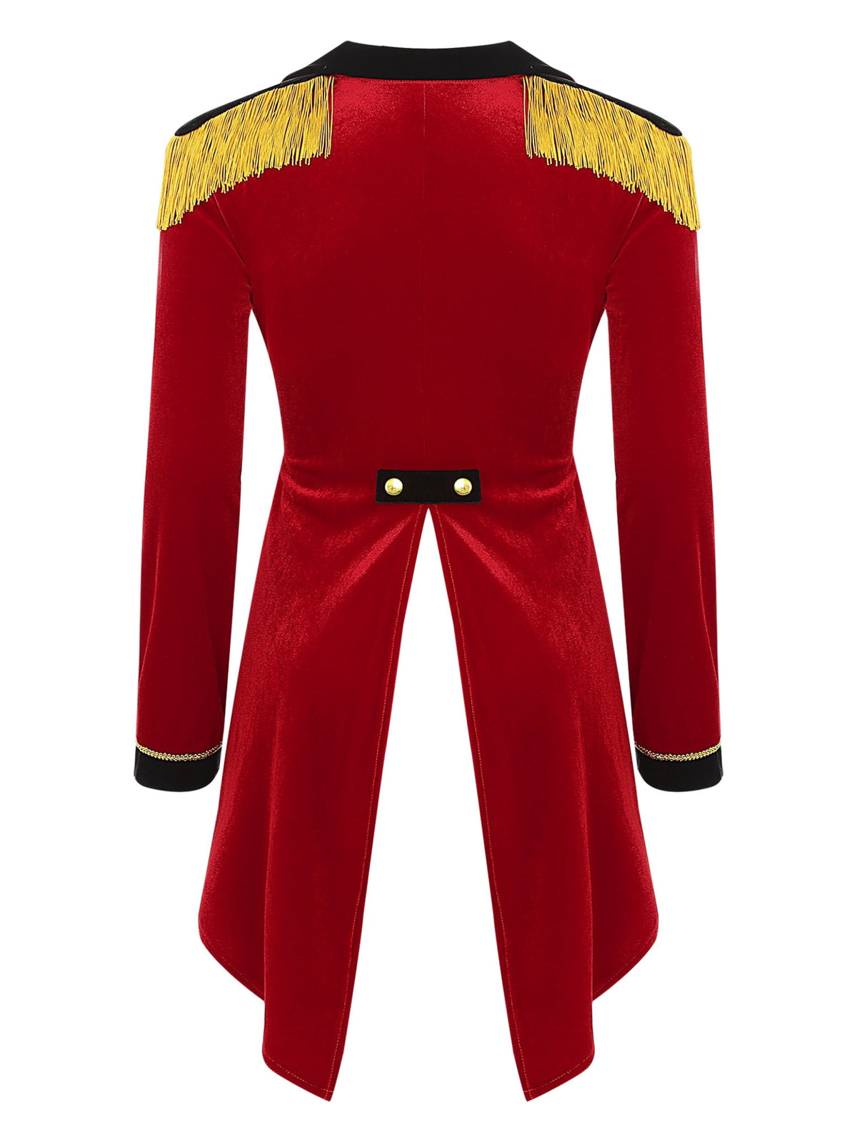 Haitryli Women's Circus Ringmaster Costume Tailcoat Jacket Lapel Velvet Collar Vintage Long Sleeve Navy Blue S