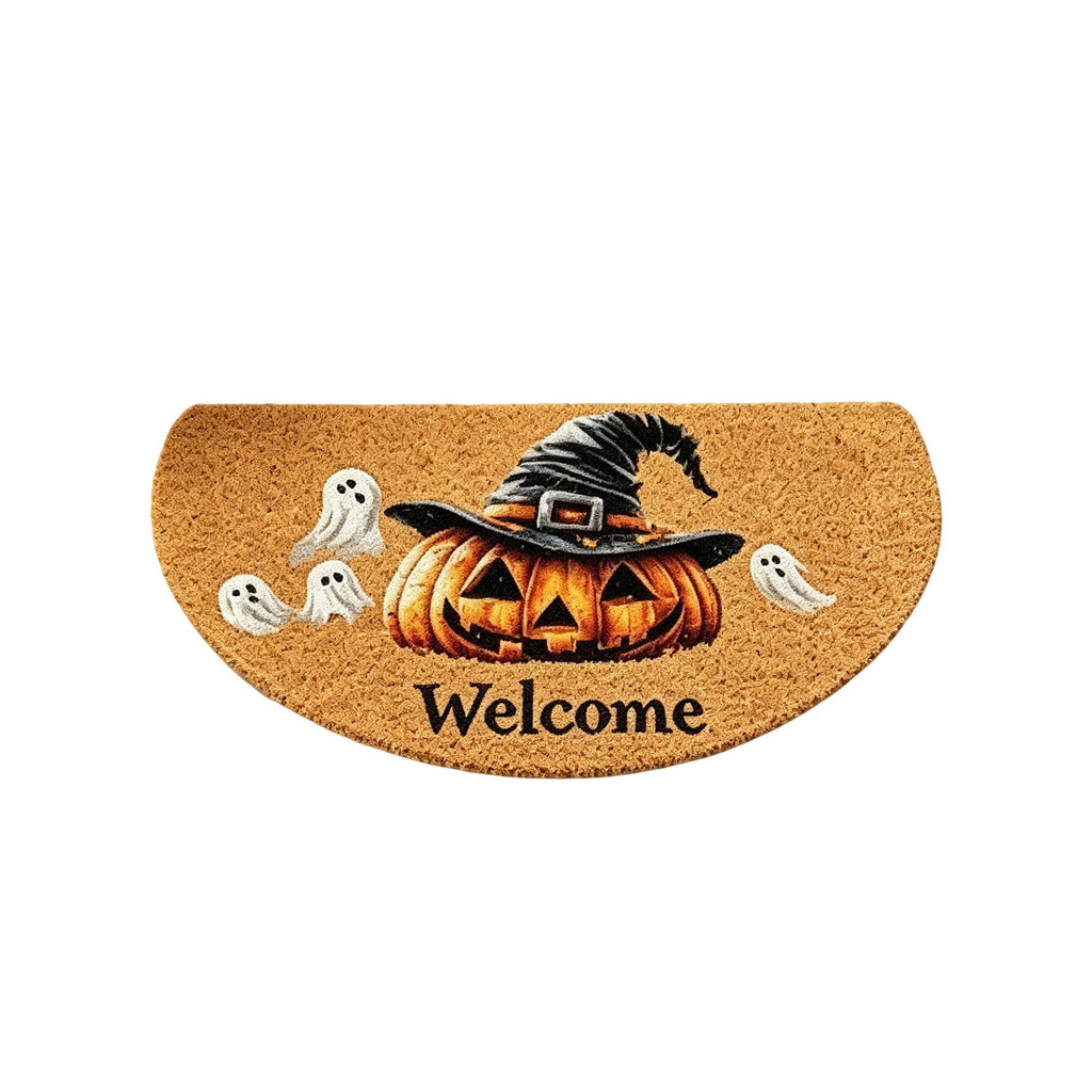 Halloween Ghost Door Mat, Cute Welcome Mat for Front Door Porch Entryway Haunted Outdoor Decor Spooky Decorative Entrance Doormat Non Slip Halloween Rug, 16" x 24"