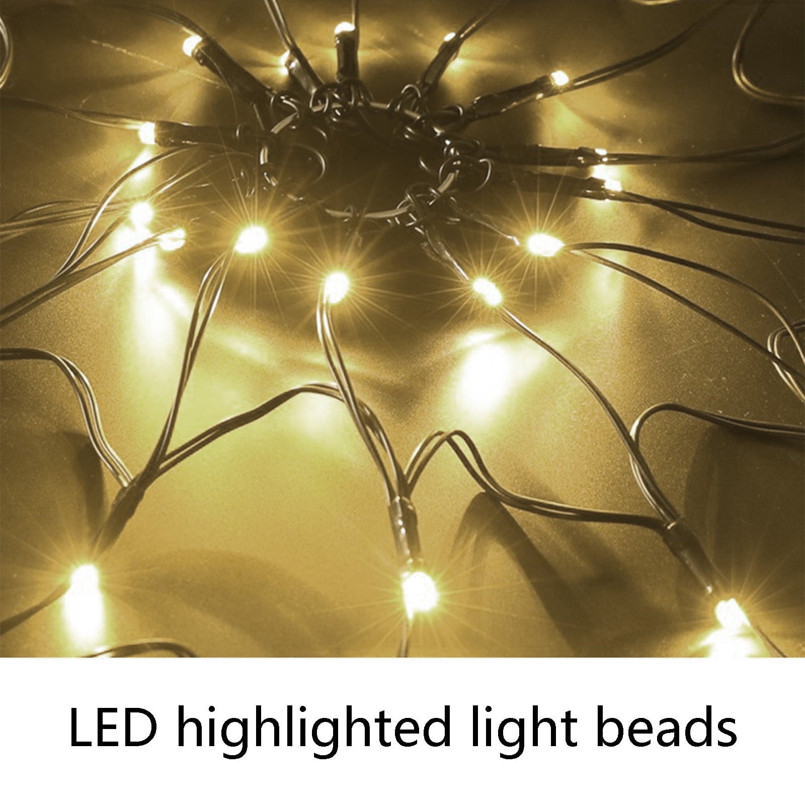 Clearance! Halloween Arachnid Web Lights 1M Diameter 60 LED with Black Spider, Water Proof Purple Net Lights, Remote Control, Halloween Decorations for House Garden