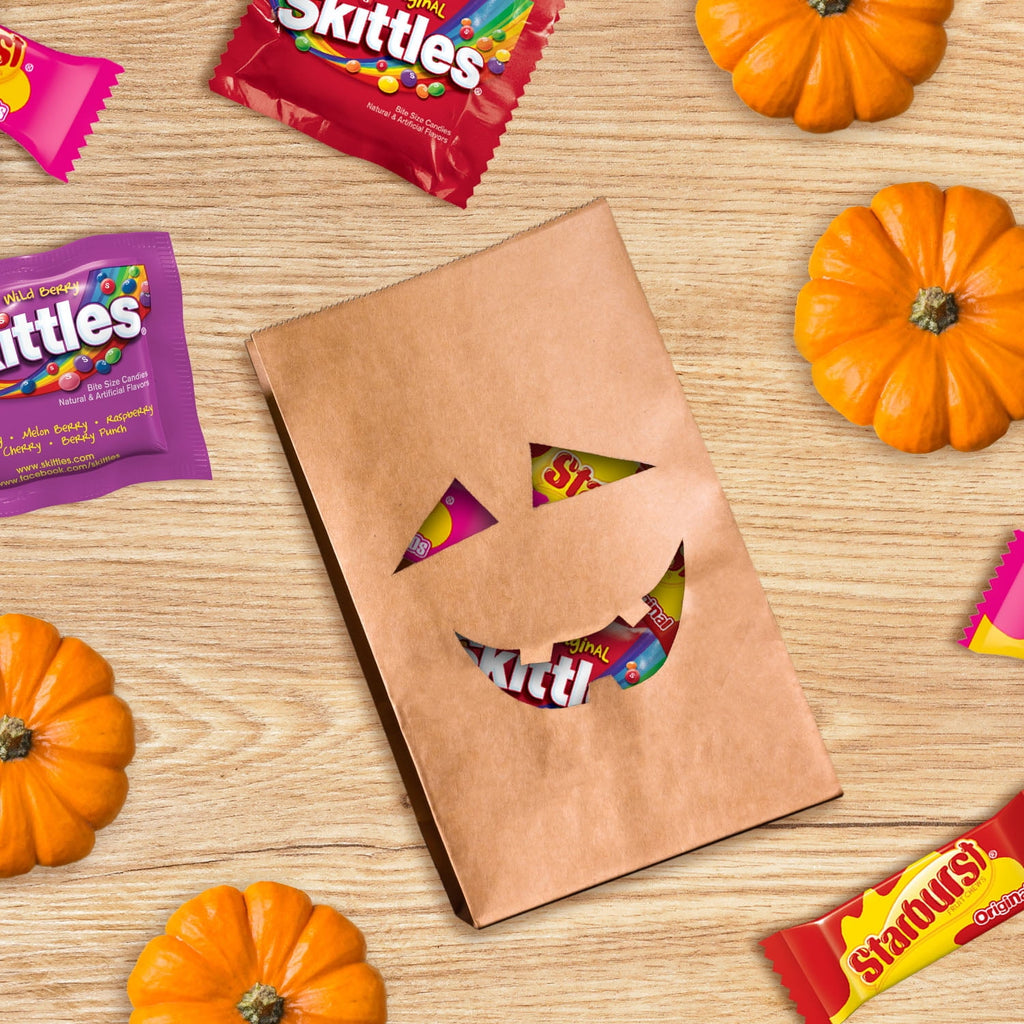 Skittles & Starburst Fun Size Chewy Halloween Candy Variety Pack - 105 Ct Bulk Bag