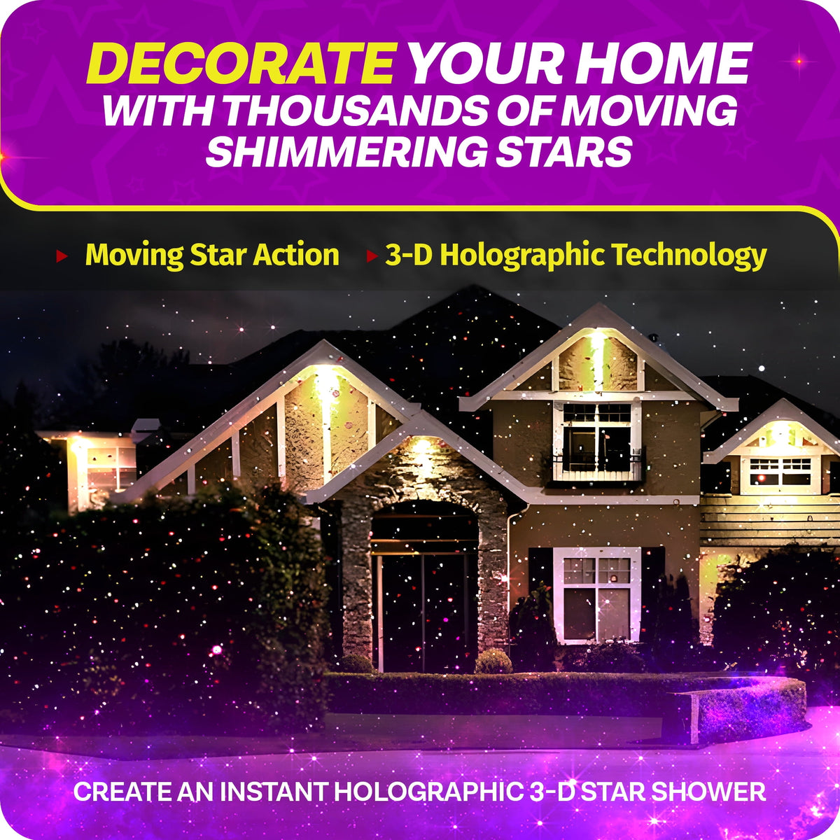 Startastic Laser Projector Lights Outdoor Indoor Holiday Star Lights for Halloween Christmas New Years Waterproof