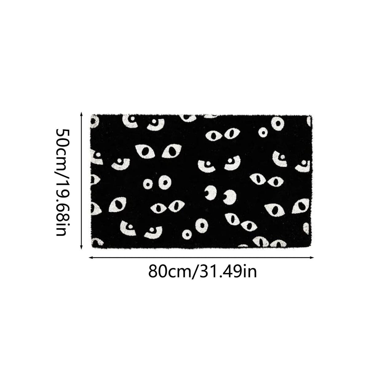 Tepsmf Halloween Ghost Doormat 19.7x31.4IN Black And Orange Checkered Soft Halloween Bathroom Rug Non Slip Cute Spooky Ghost Bathroom Decoration For Front Doors Porches And Holiday Decorations