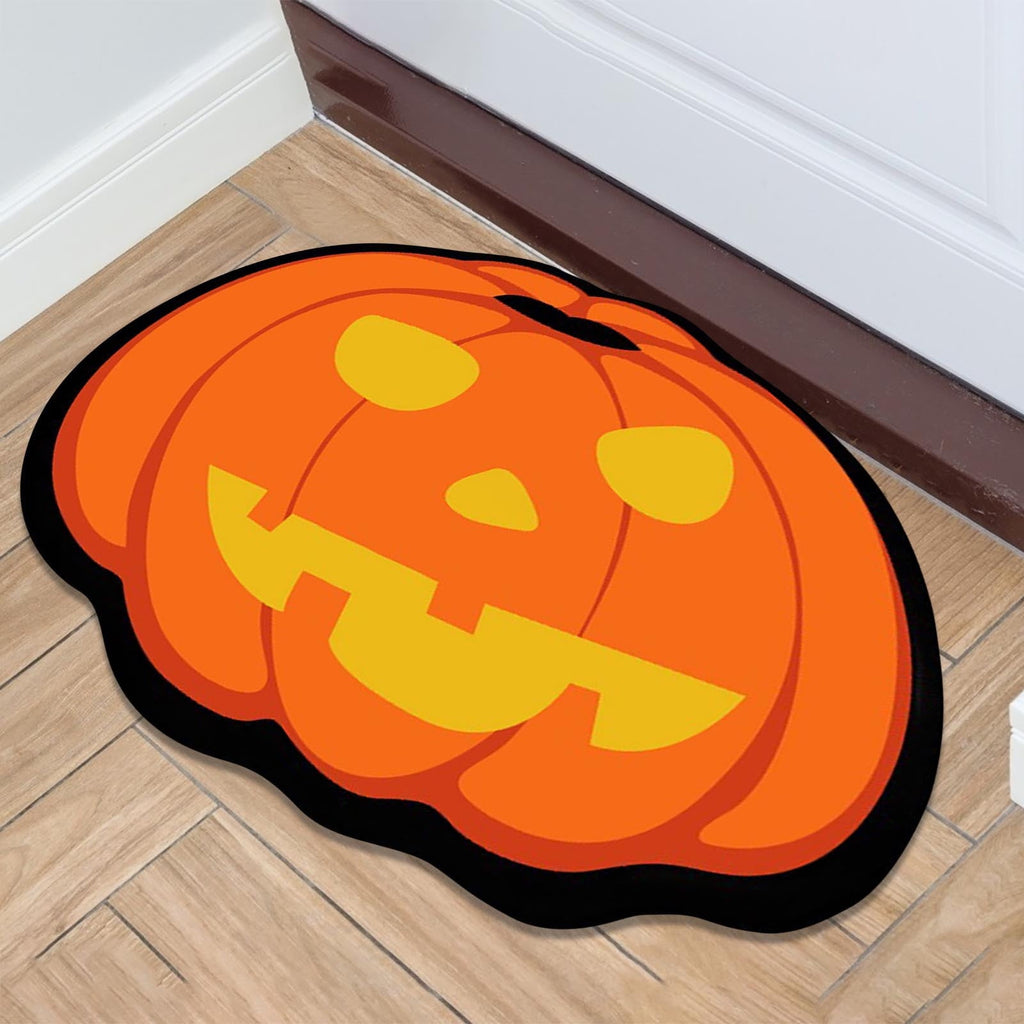 Lksixu Halloween Decorations Rug, Fall Decorations for Home,Cute Halloween Theme Plush Soft Absorbent Non-slip Floor Mat, Halloween Pumpkin Bath Carpet for Thanksgiving Havest Halloween