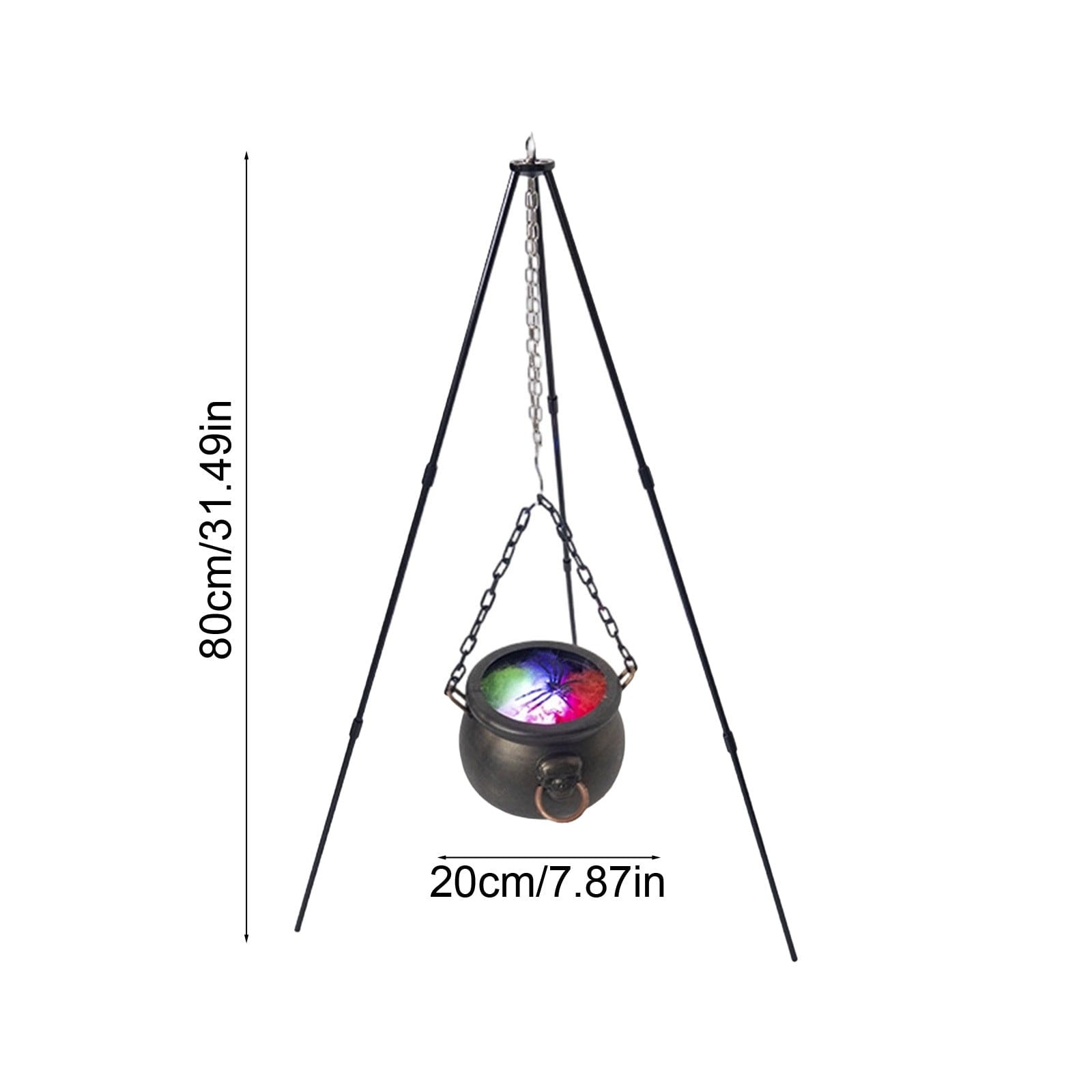 Muecwrye Halloween Decorations Outdoor, Halloween Clearance! Halloween Witches Cauldron on Tripod with Lights, DIY Bubbling Cauldron Set Decor for Home Porch Outside, Halloween Party Supplies